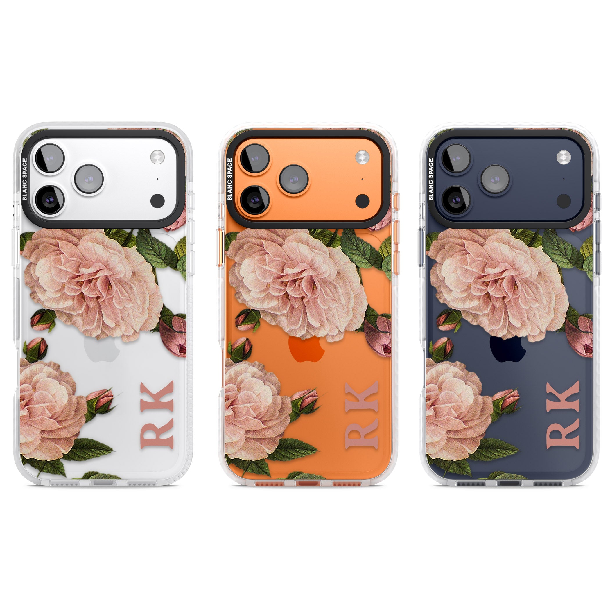 Personalised Vintage Floral iPhone 17 Pro Impact Clear Phone Case APT Impact Protection