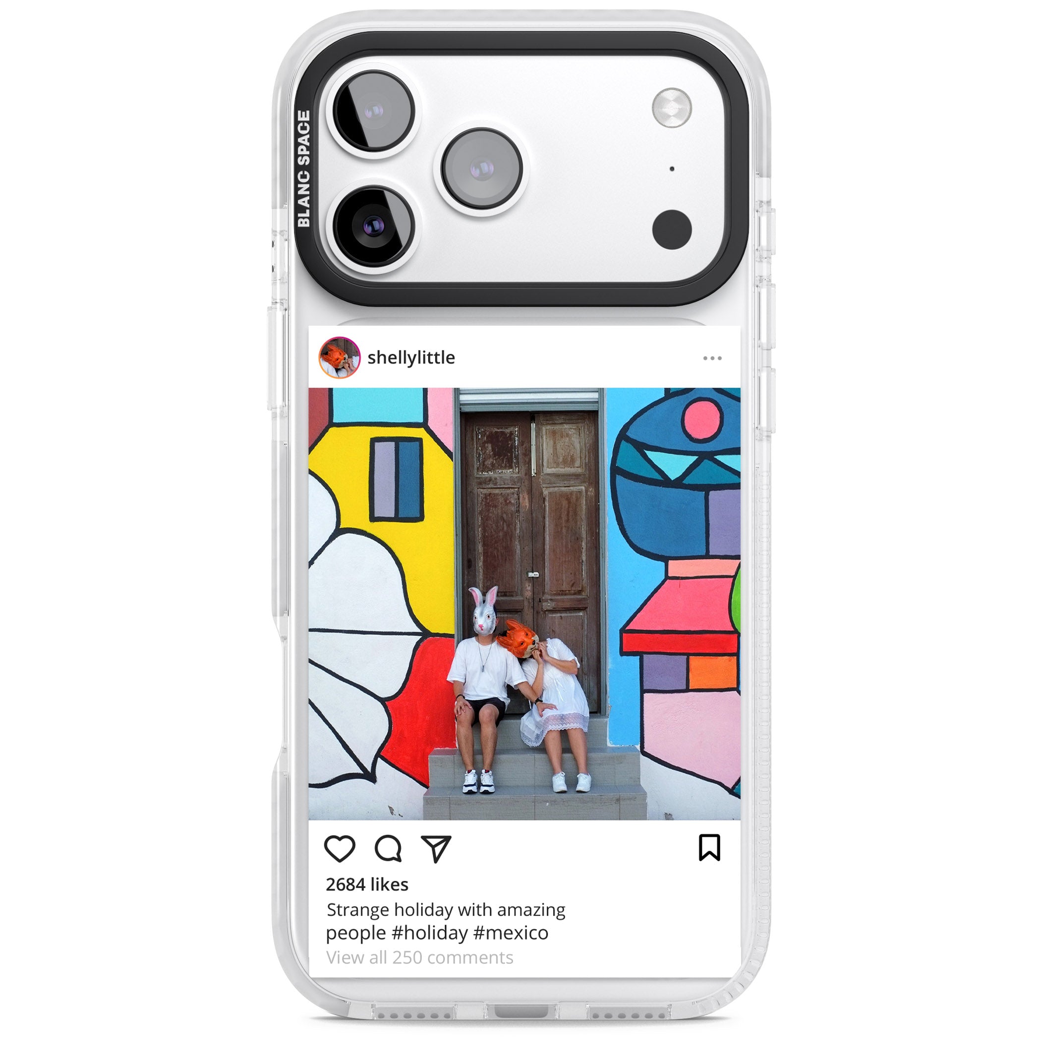 Personalised Instagram iPhone 17 Pro Impact Clear Phone Case