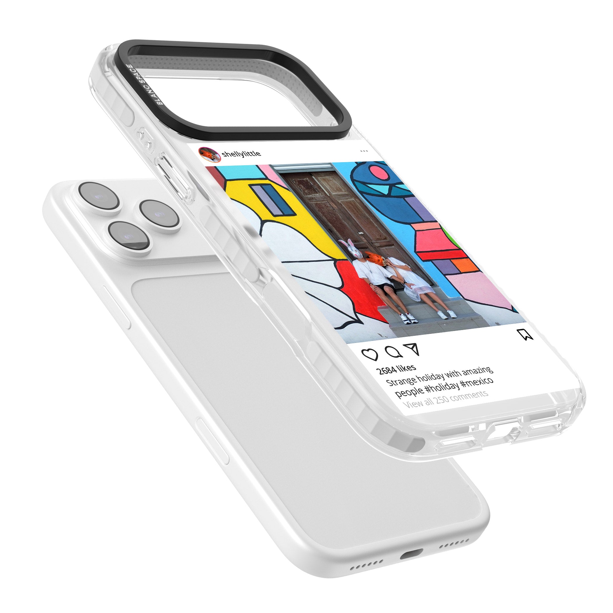 Personalised Instagram iPhone 17 Pro Impact Clear Phone Case Colours