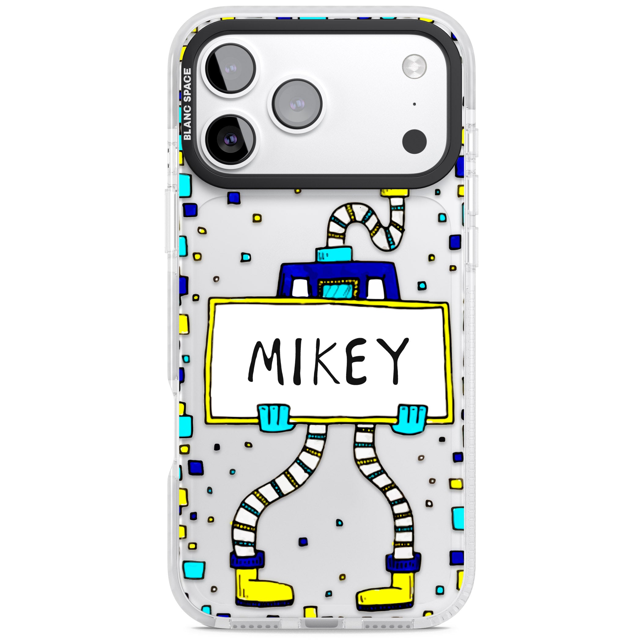 Personalised Tubes Guy iPhone 17 Pro Impact Clear Phone Case