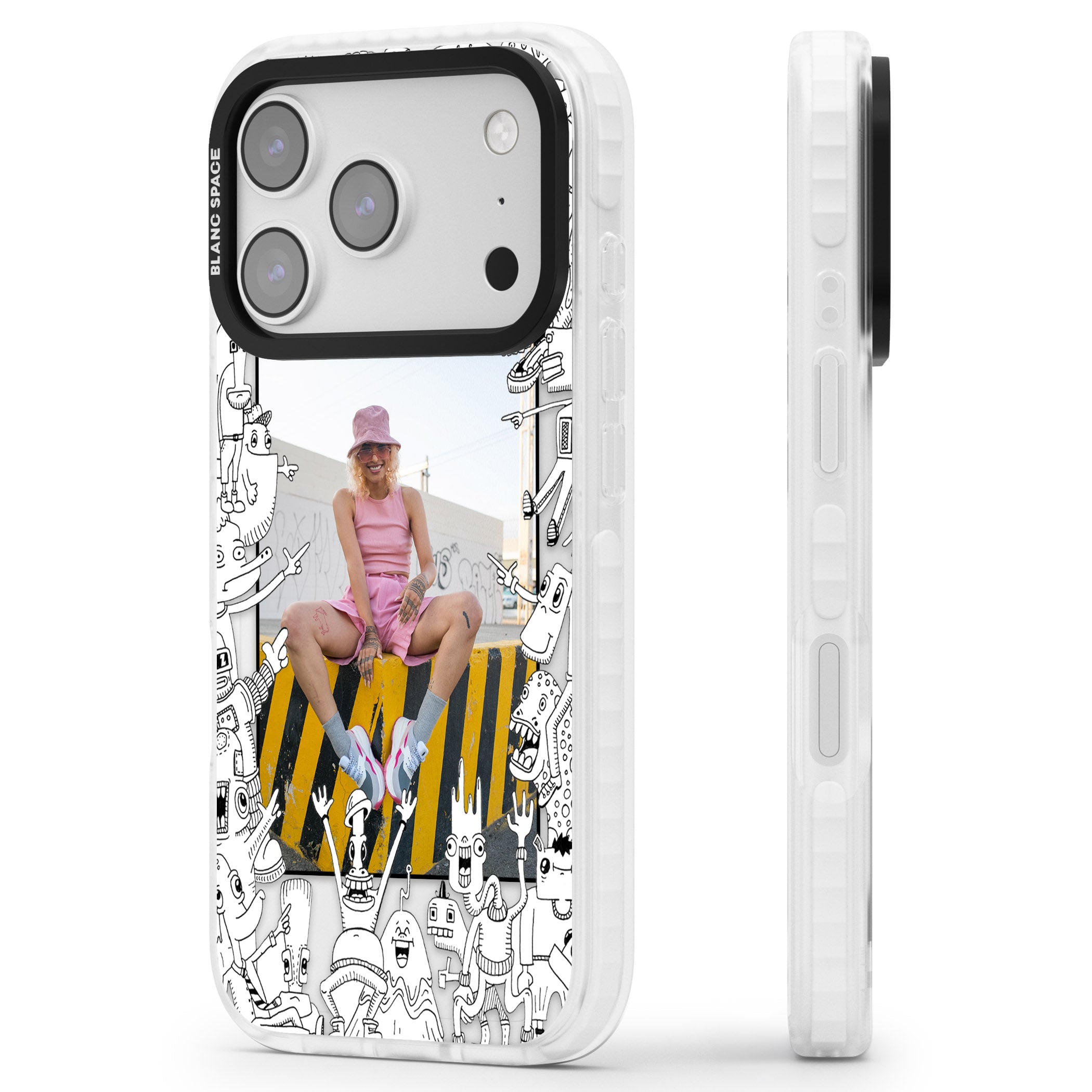 Personalised Look At This Photo Case iPhone 17 Pro Impact Clear Phone Case Side Profile