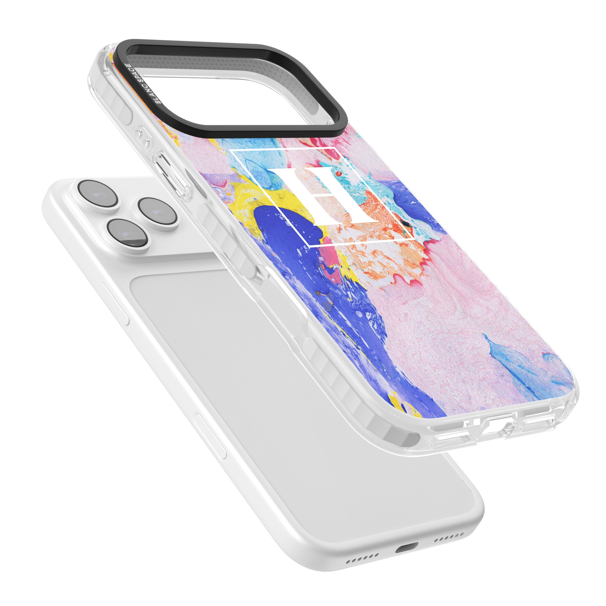 Personalised Pastel Marble Mix iPhone 17 Pro Max Impact Clear Phone Case Colours