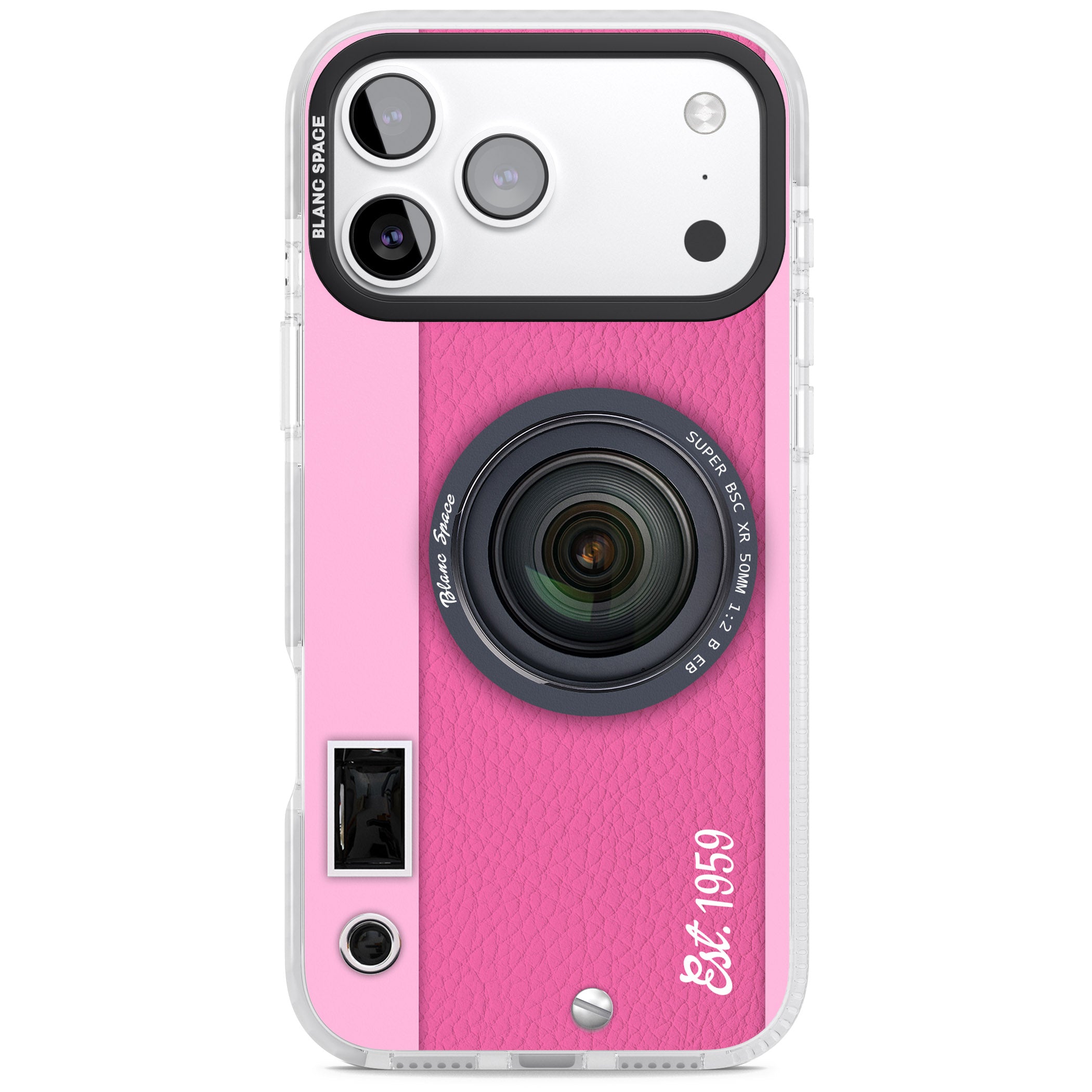 Personalised Pink Dream Camera iPhone 17 Pro Impact Clear Phone Case