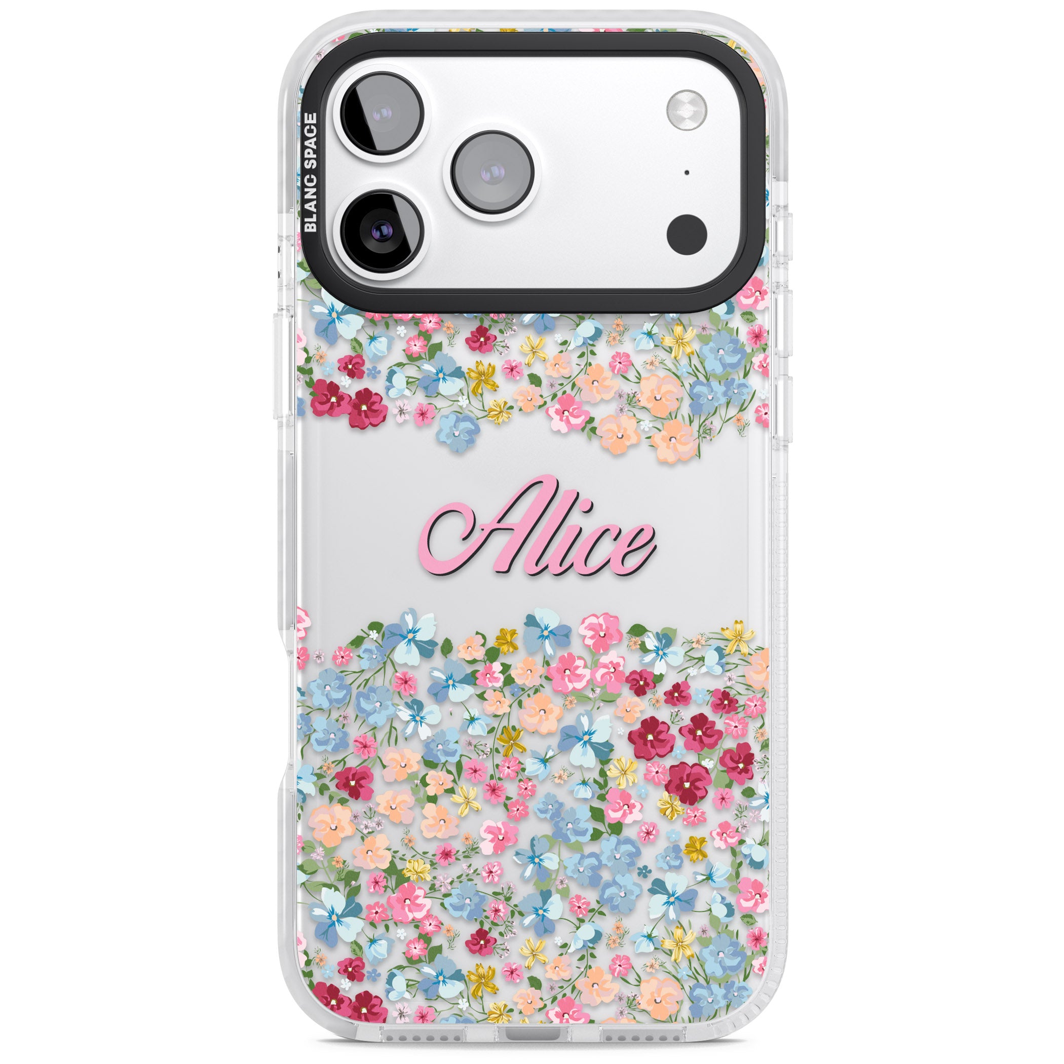 Personalised Venetian Meadow iPhone 17 Pro Impact Clear Phone Case