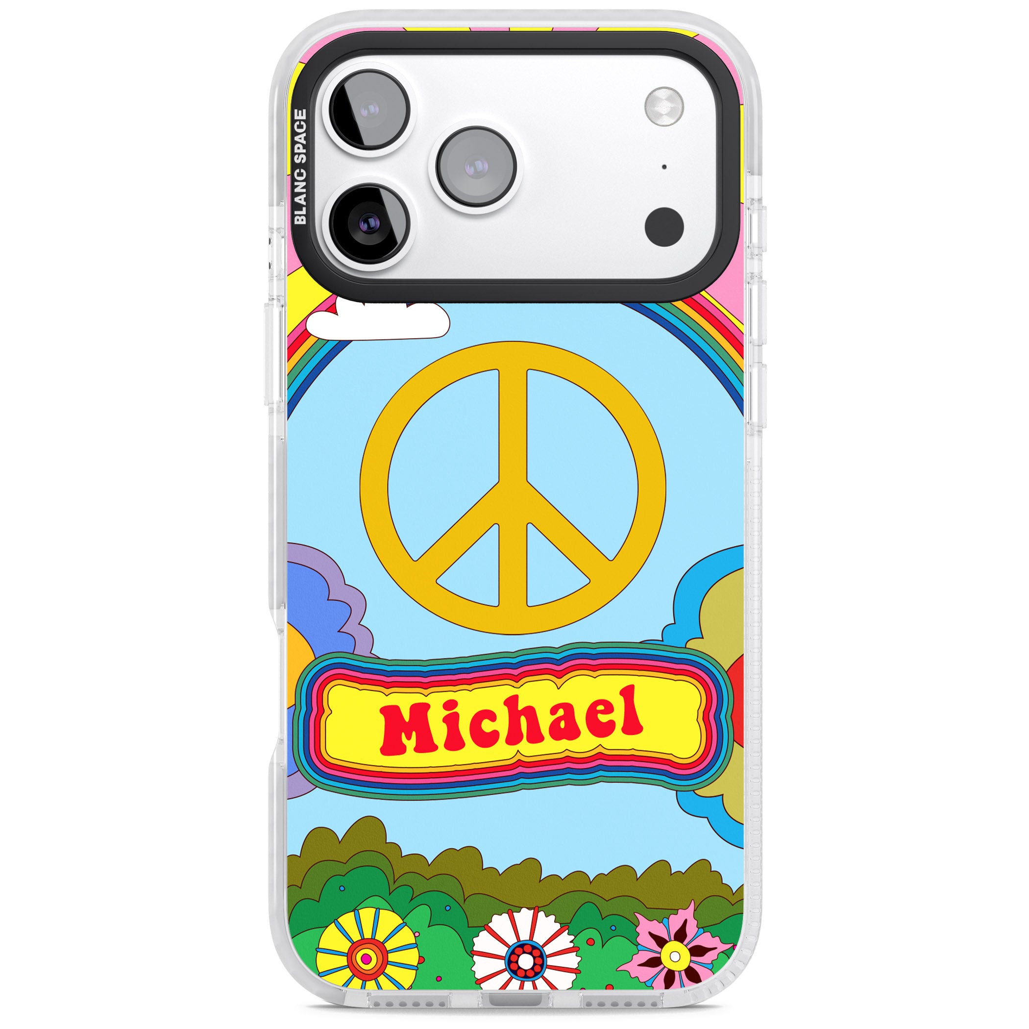 Personalised Happy Days iPhone 17 Pro Impact Clear Phone Case