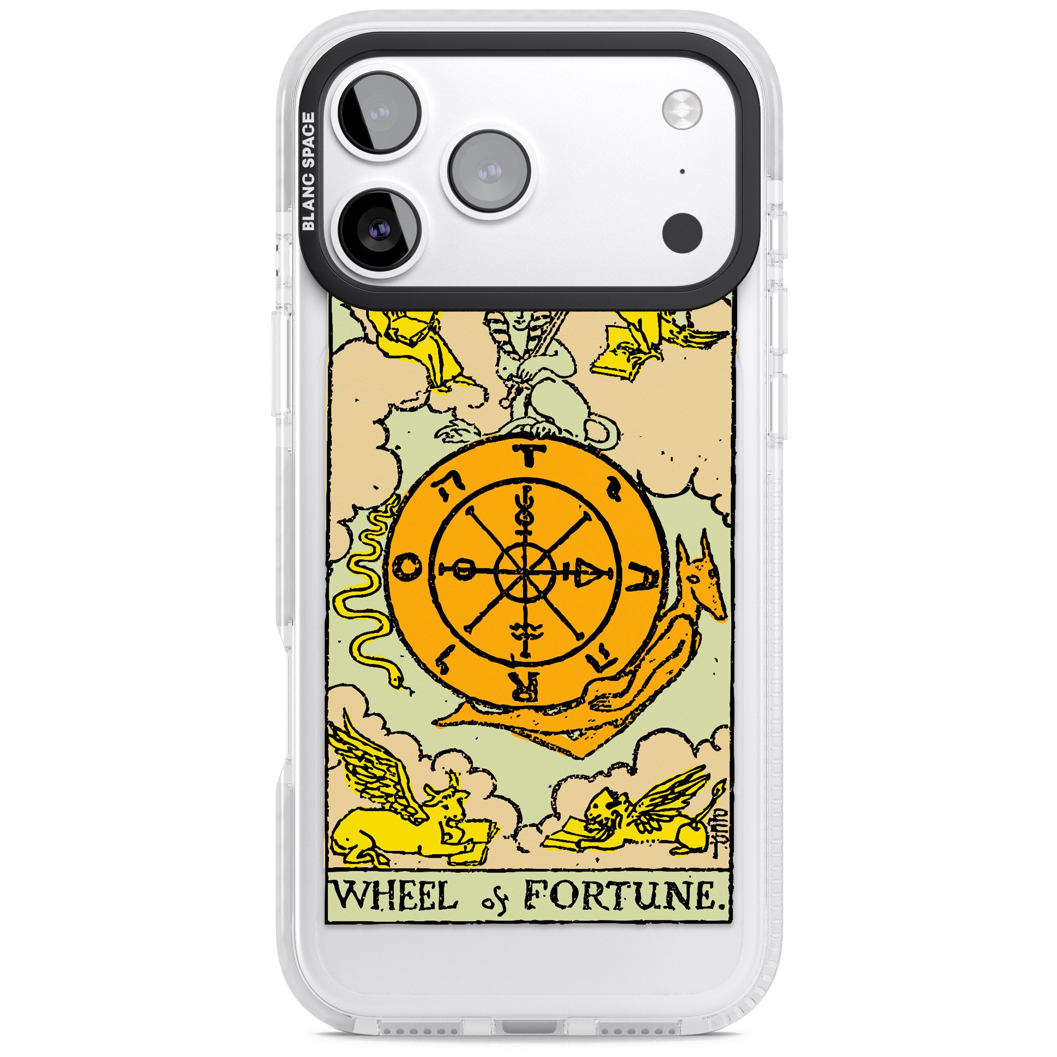 Personalised Wheel Of Fortune Tarot Card (Color) iPhone 17 Pro Max Impact Clear Phone Case