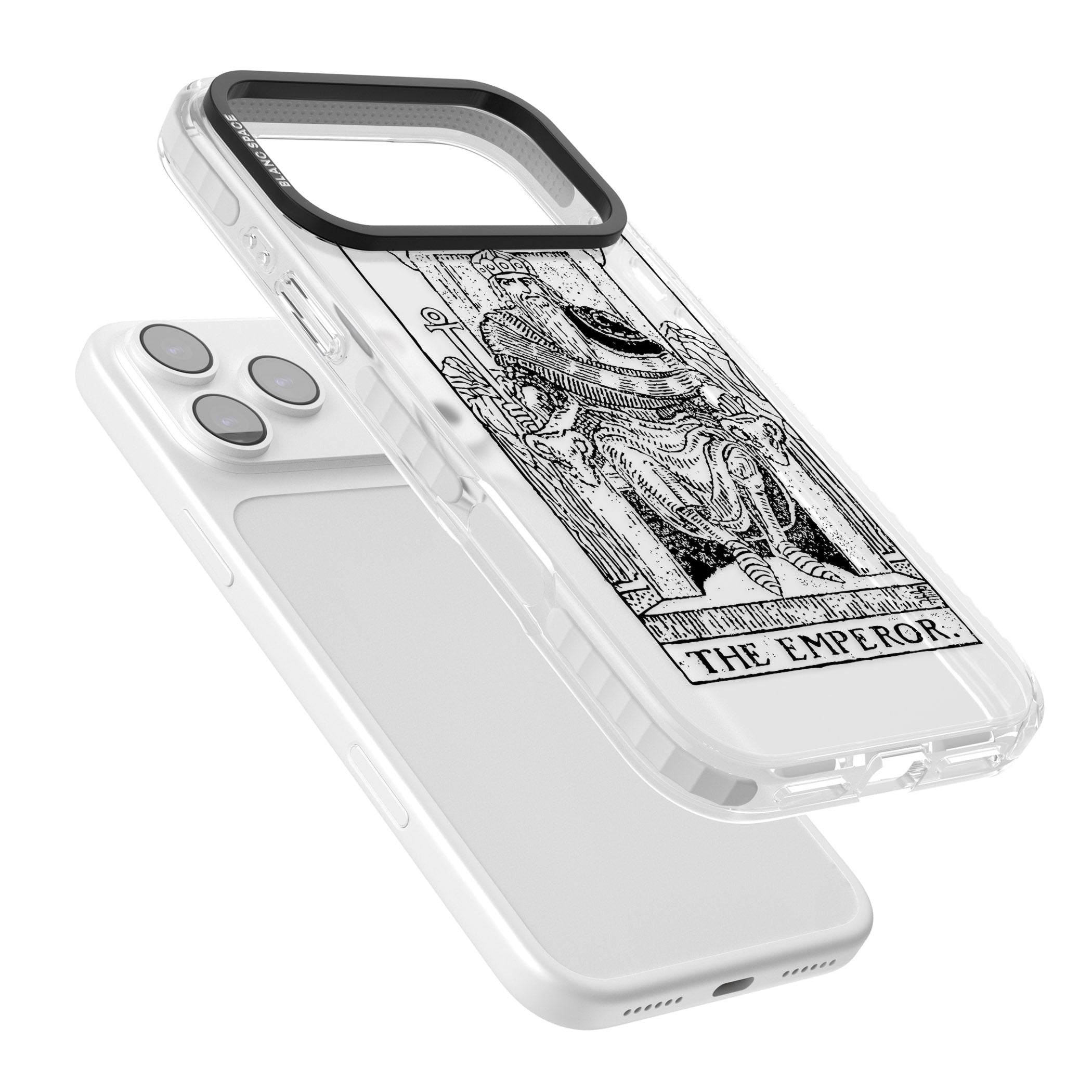 Personalised The Emperor Tarot iPhone 17 Pro Max Impact Clear Phone Case Colours