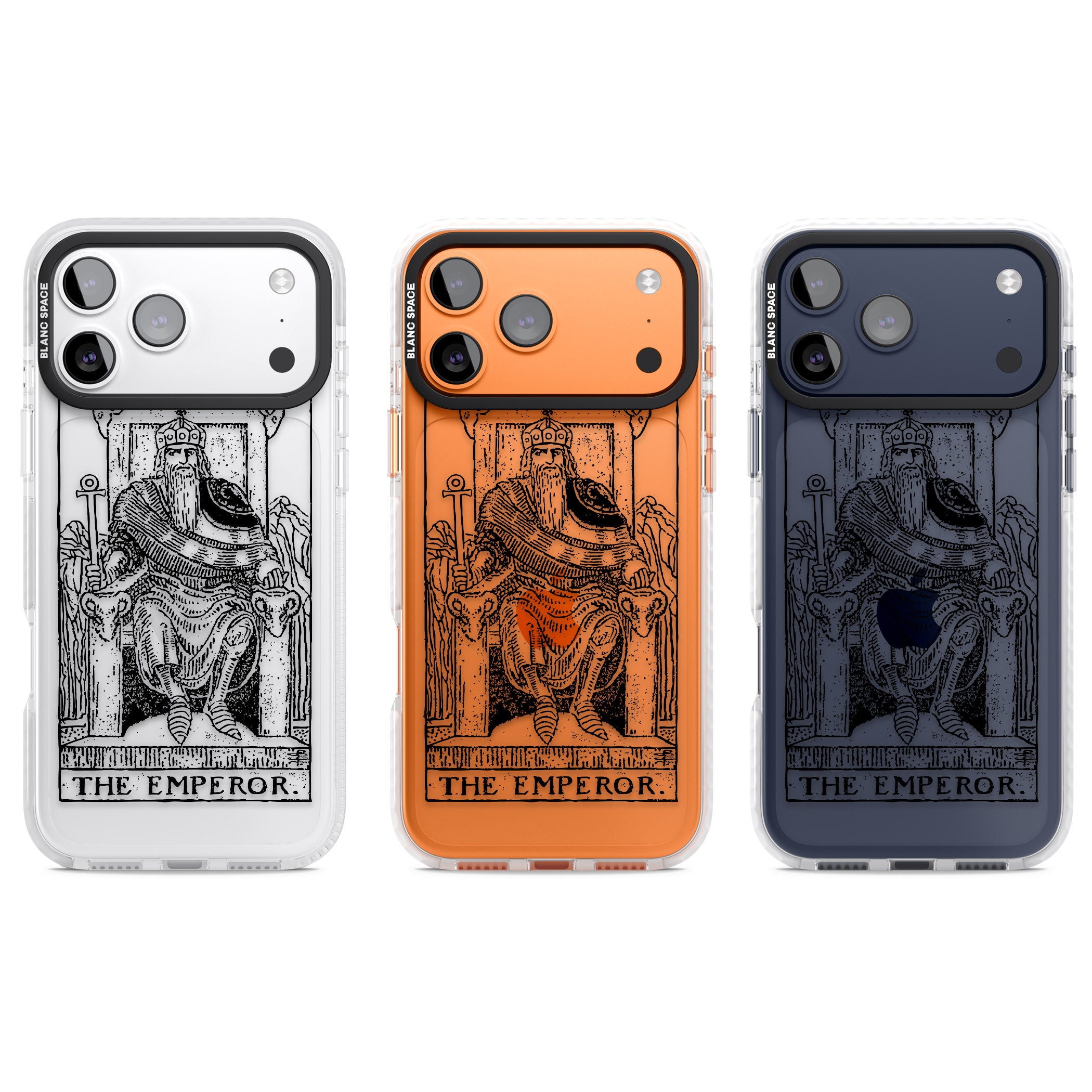 Personalised The Emperor Tarot iPhone 17 Pro Impact Clear Phone Case APT Impact Protection