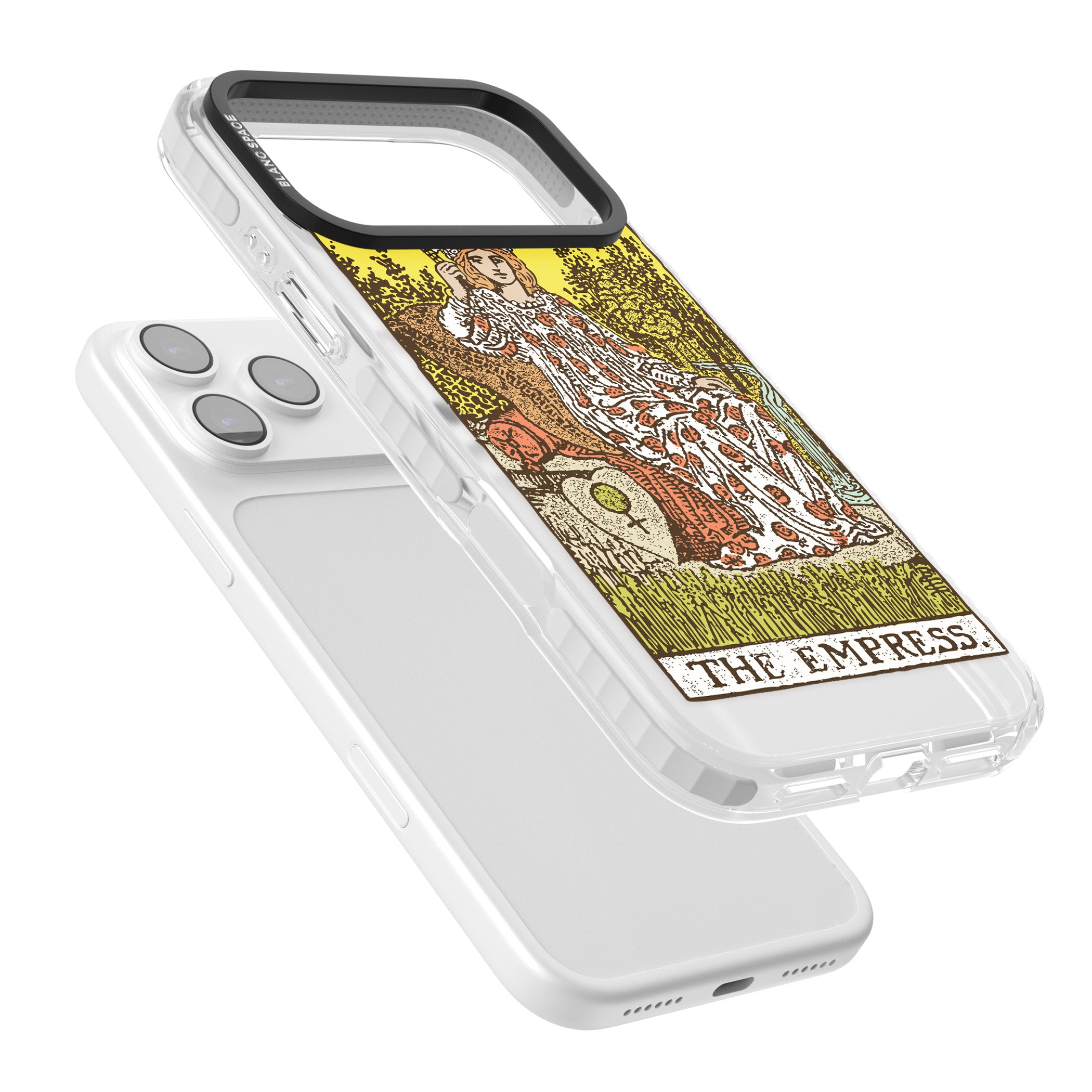 Personalised The Empress Tarot Card (Color) iPhone 17 Pro Impact Clear Phone Case Colours