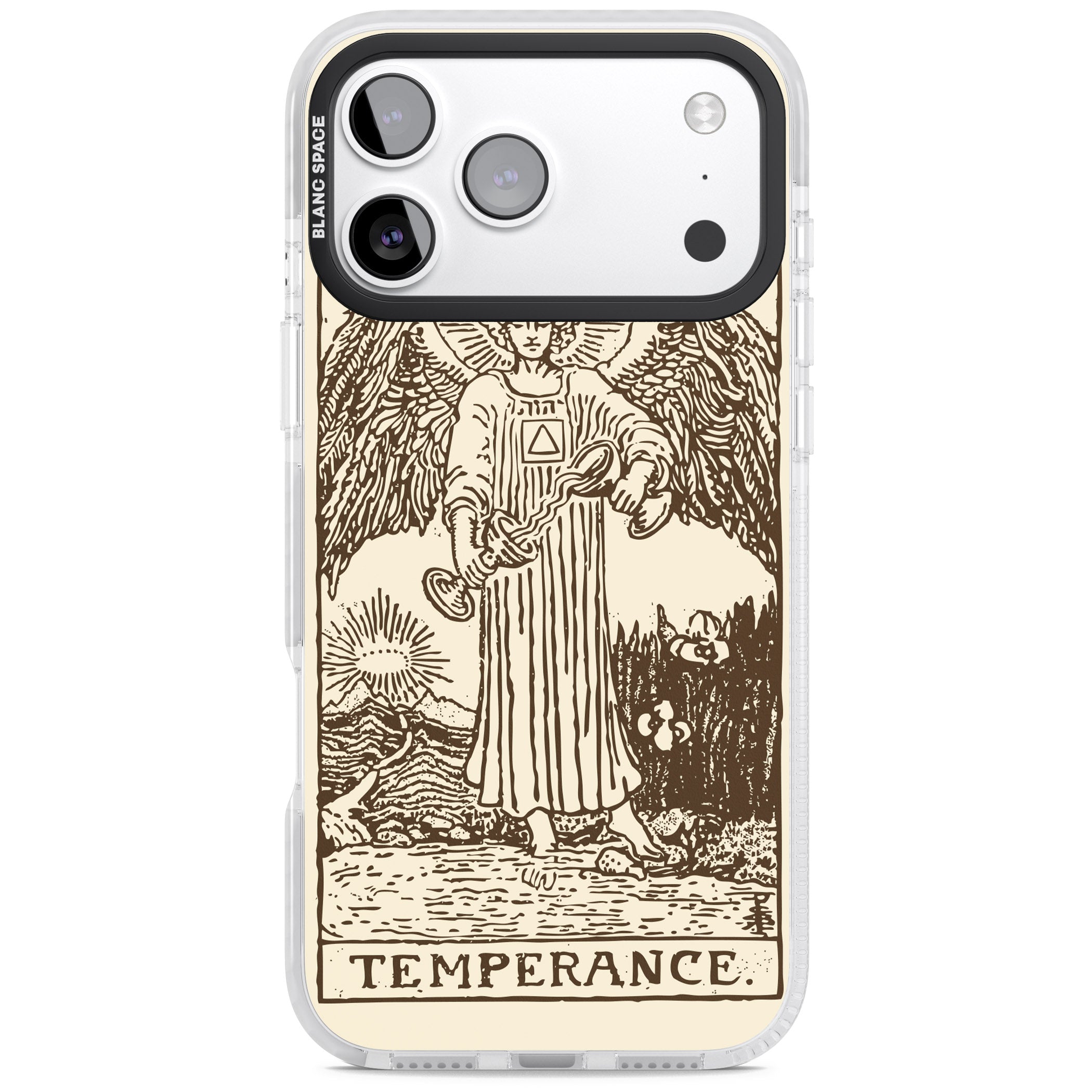 Personalised Temperance Tarot Card (Cream) iPhone 17 Pro Impact Clear Phone Case