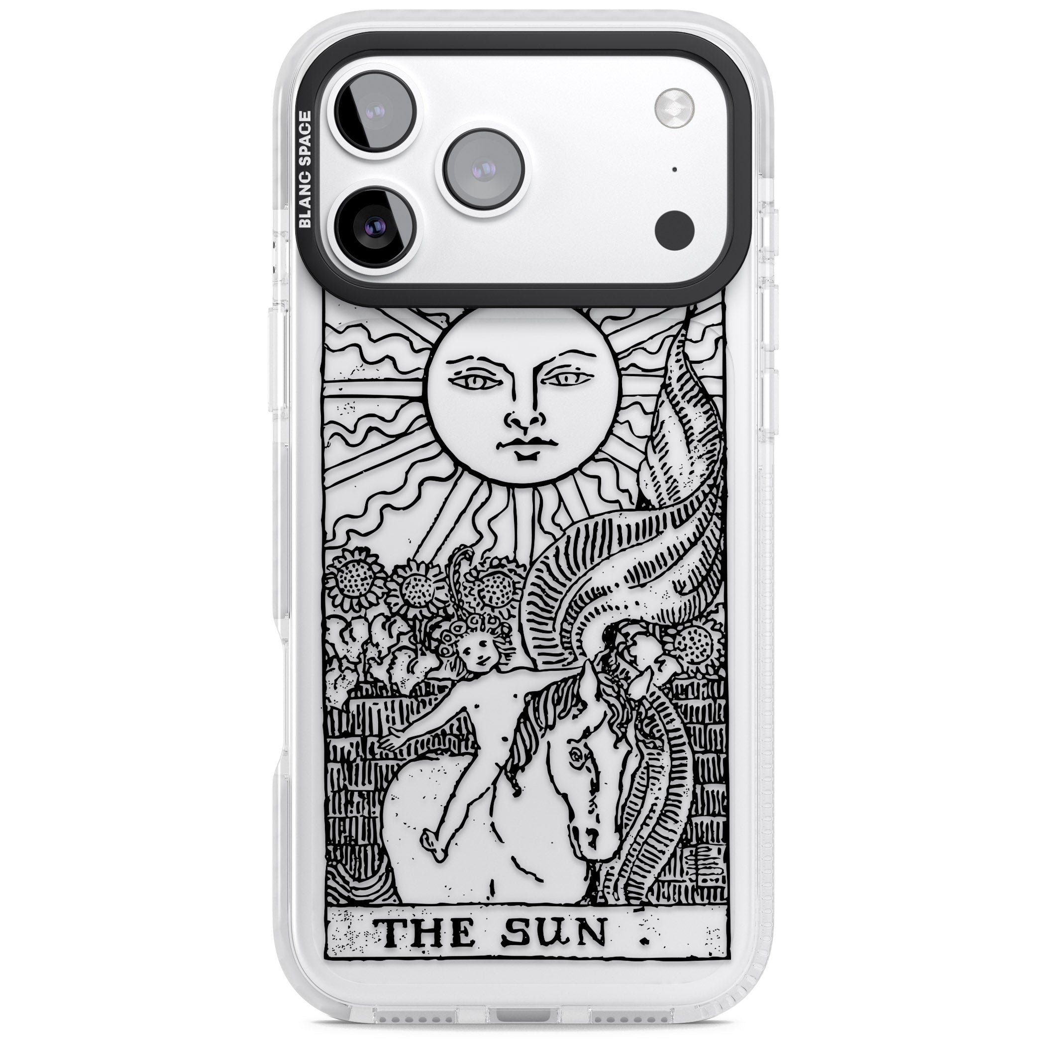 Personalised The Sun Tarot Card (Clear) iPhone 17 Pro Impact Clear Phone Case