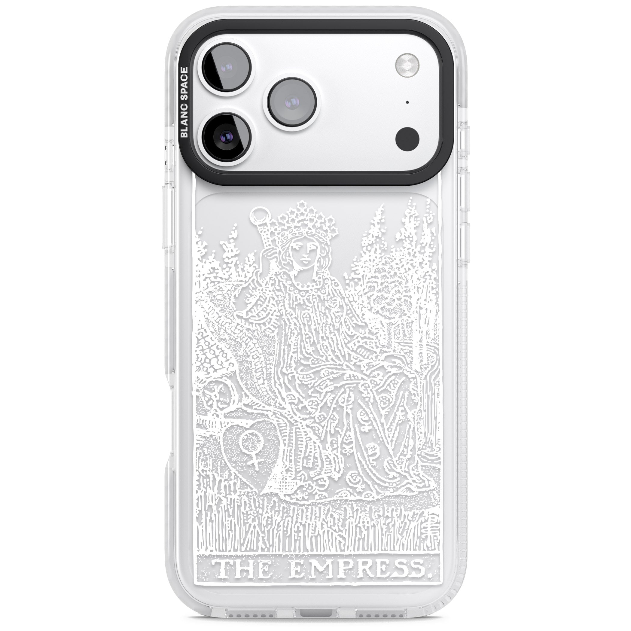 Personalised The Empress Tarot Card (White) iPhone 17 Pro Impact Clear Phone Case