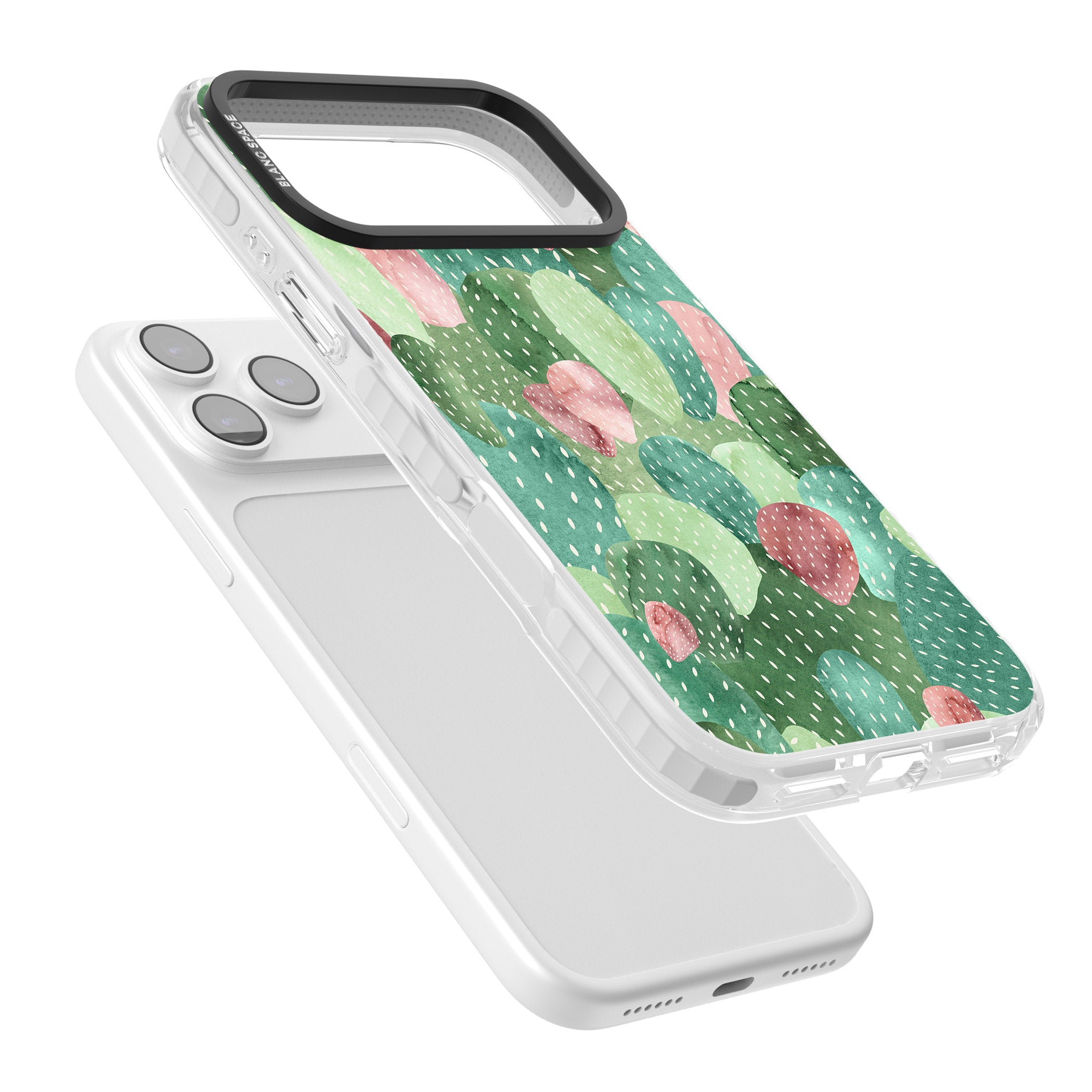 Cactus Charm iPhone 17 Pro Impact Clear Phone Case Colours