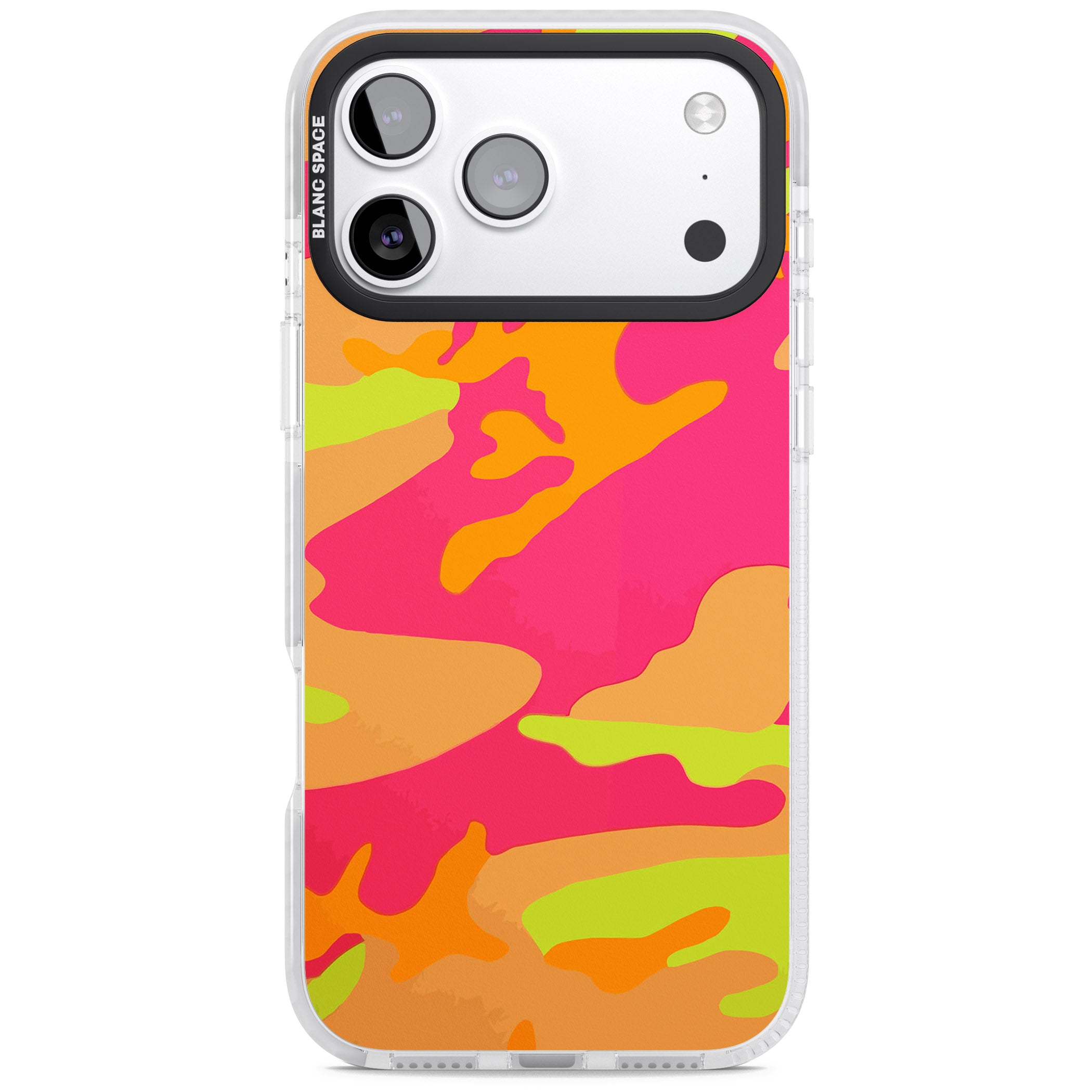 Neon Camo iPhone 17 Pro Impact Clear Phone Case