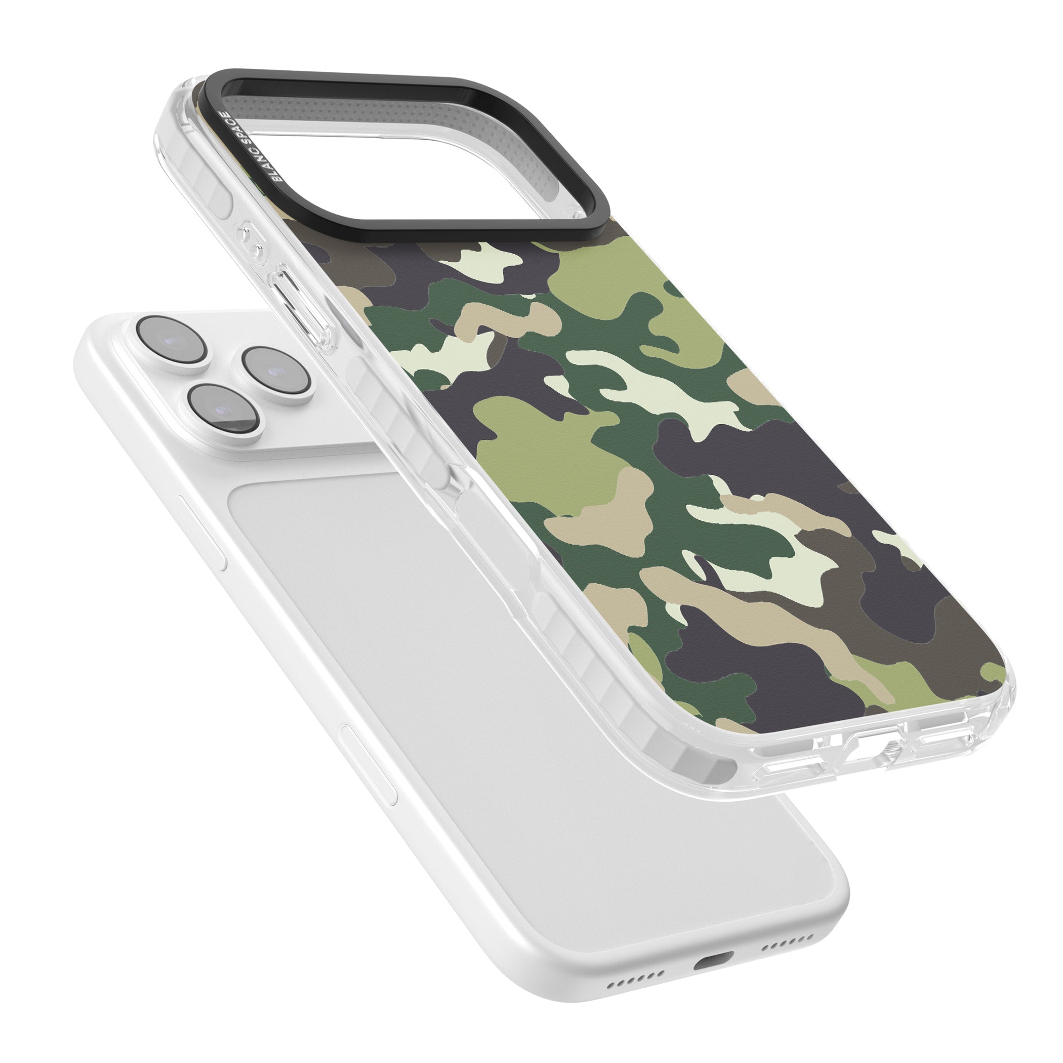 Green Camo iPhone 17 Pro Impact Clear Phone Case Colours