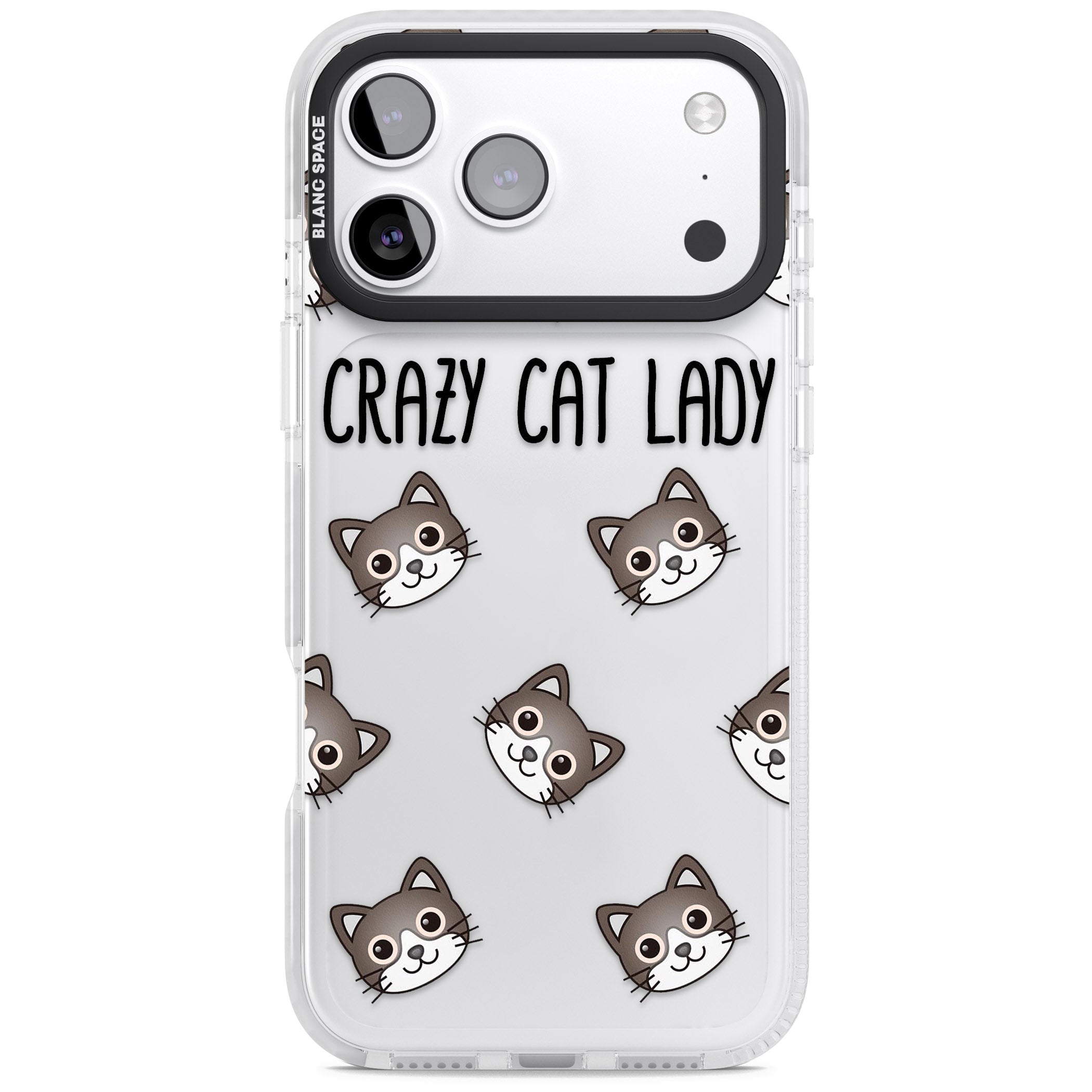 Crazy Cat Lady iPhone 17 Pro Impact Clear Phone Case