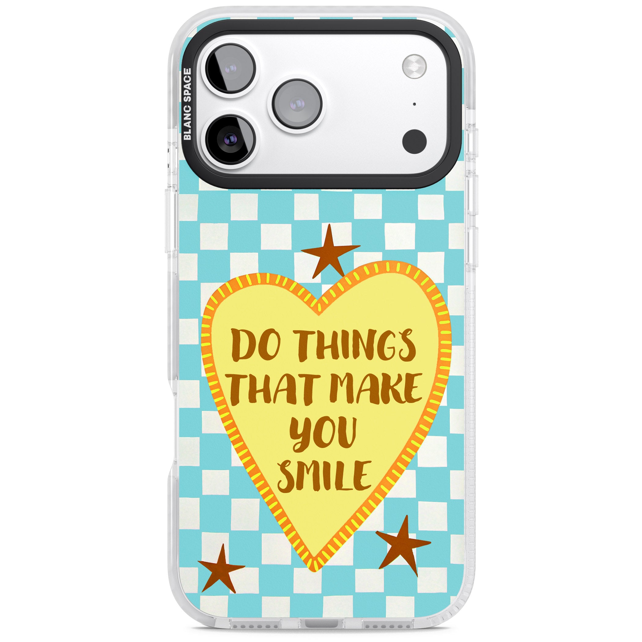 Do Things That Make You Smile iPhone 17 Pro Impact Clear Phone Case