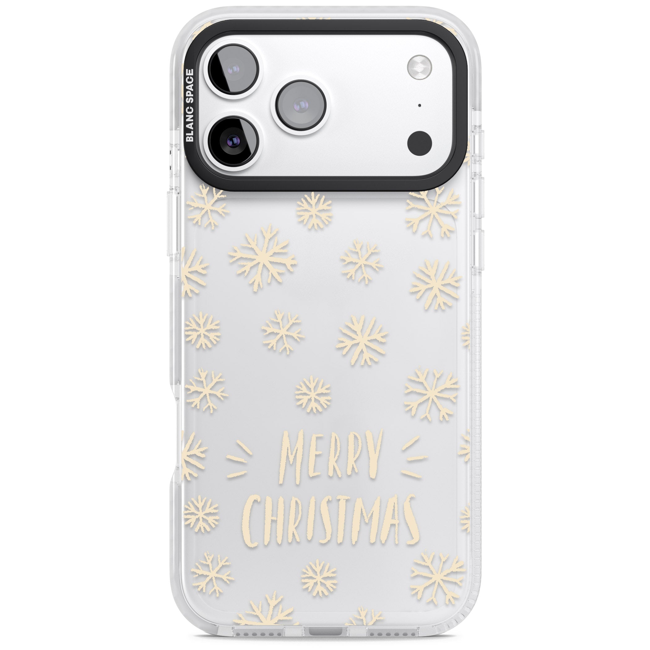 Christmas Snowflake Pattern iPhone 17 Pro Max Impact Clear Phone Case