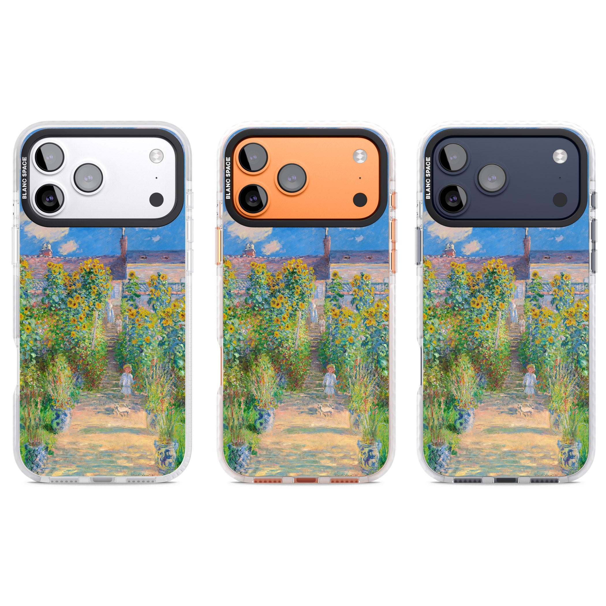 Garden at Vetheuil iPhone 17 Pro Impact Clear Phone Case APT Impact Protection