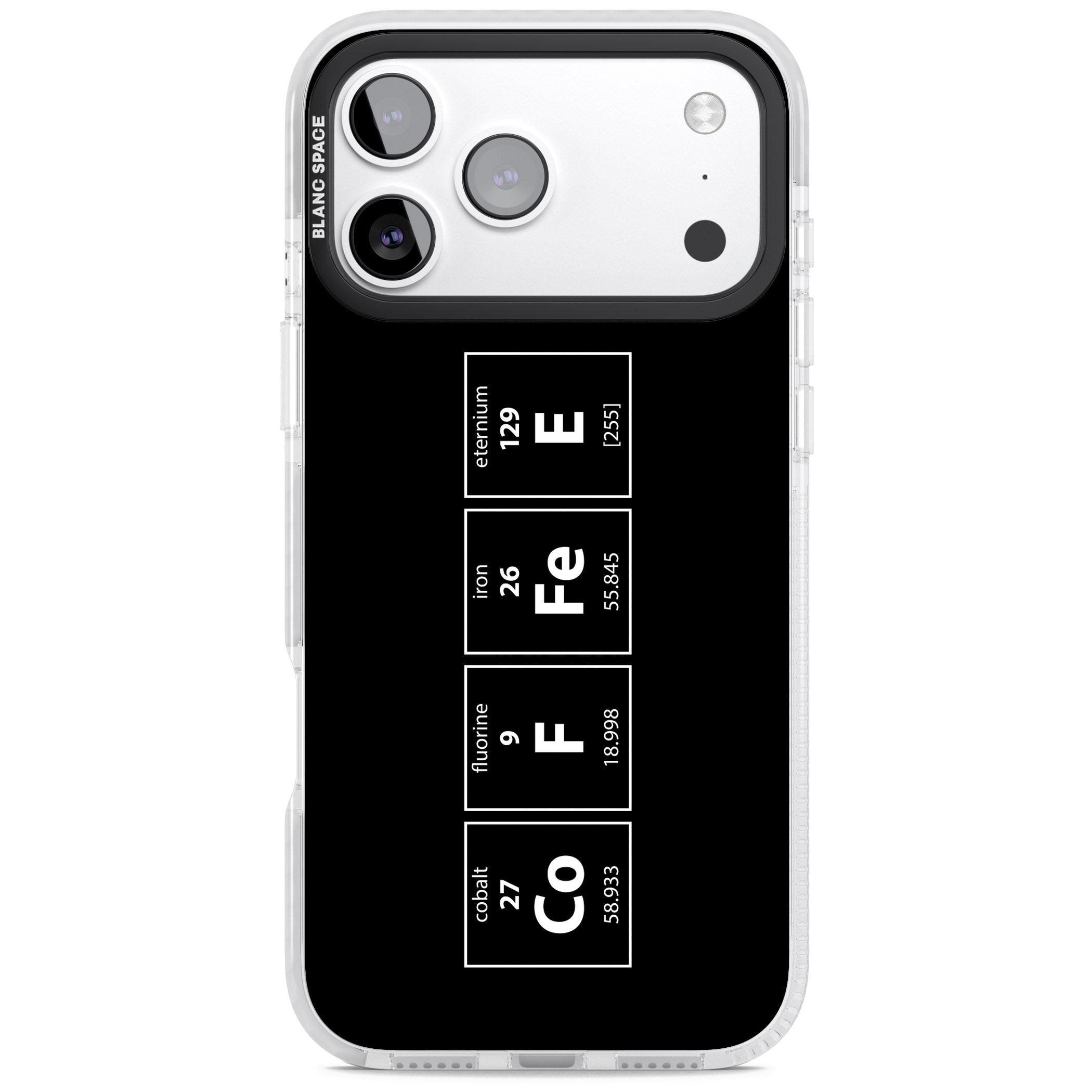 Coffee Element (Black) iPhone 17 Pro Max Impact Clear Phone Case