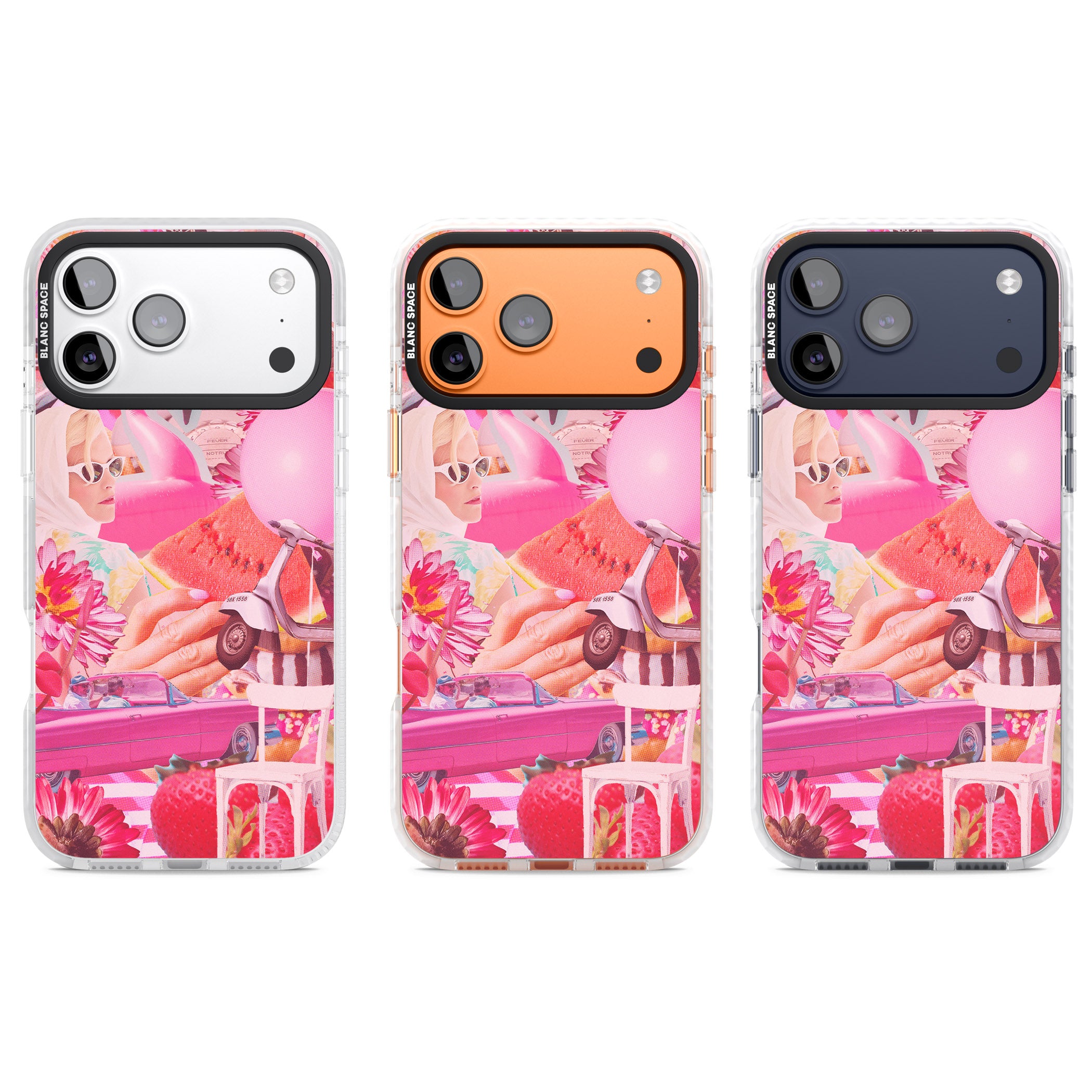 Retro Pink Glamour iPhone 17 Pro Impact Clear Phone Case APT Impact Protection