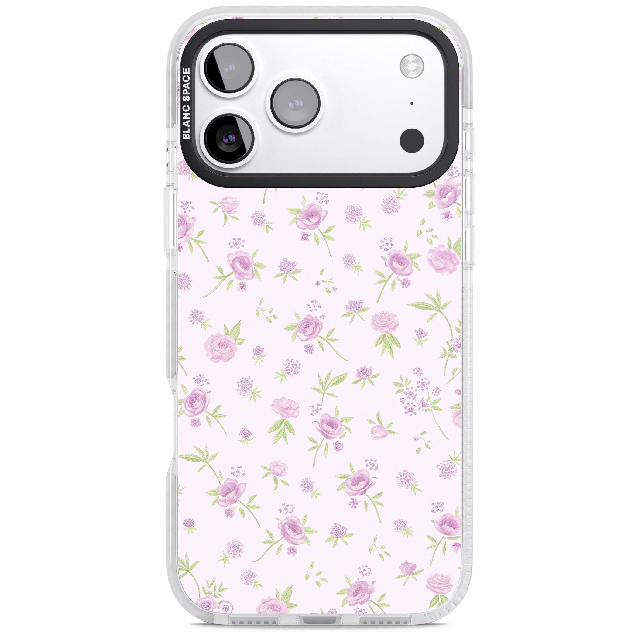 Pink Peonies iPhone 17 Pro Max Impact Clear Phone Case