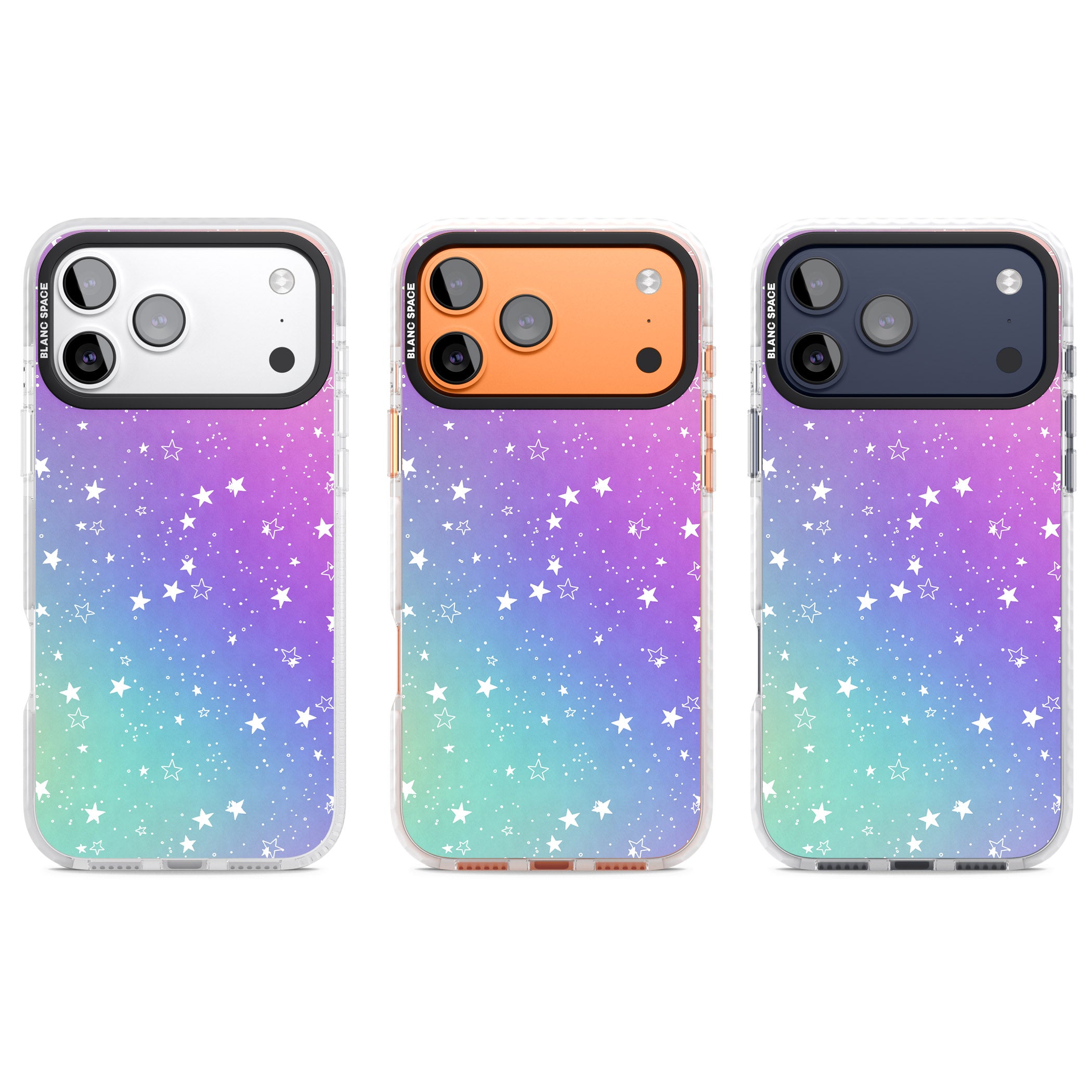 Pastel Starry Sky iPhone 17 Pro Impact Clear Phone Case APT Impact Protection