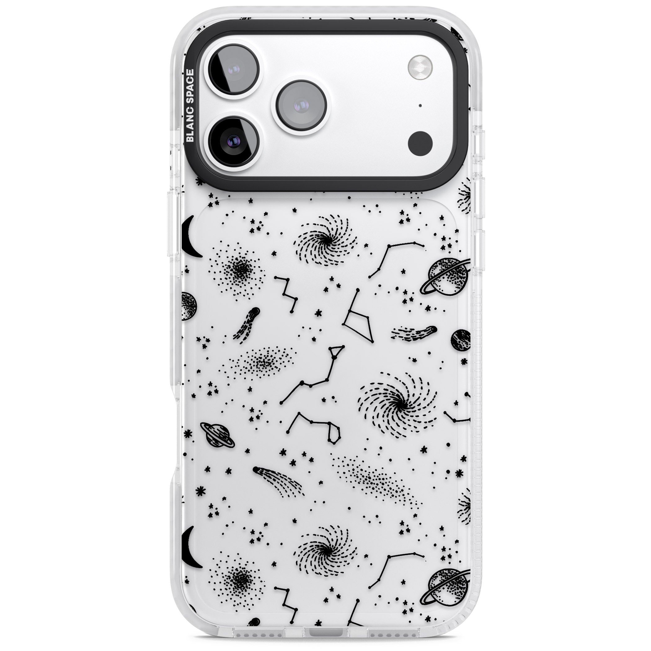 Galactic Sketch iPhone 17 Pro Max Impact Clear Phone Case
