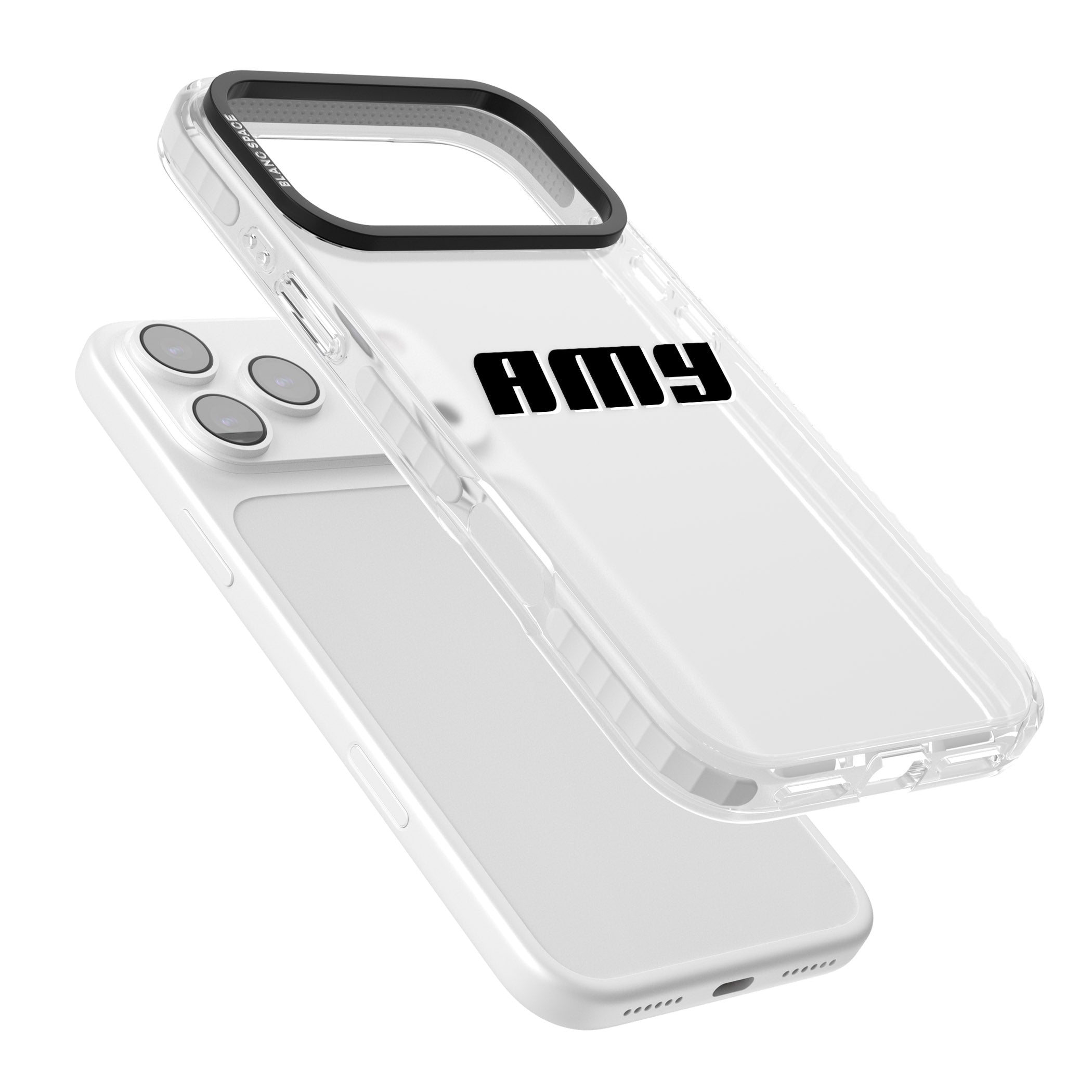 Personalised Bold Name iPhone 17 Pro Max Impact Clear Phone Case Colours