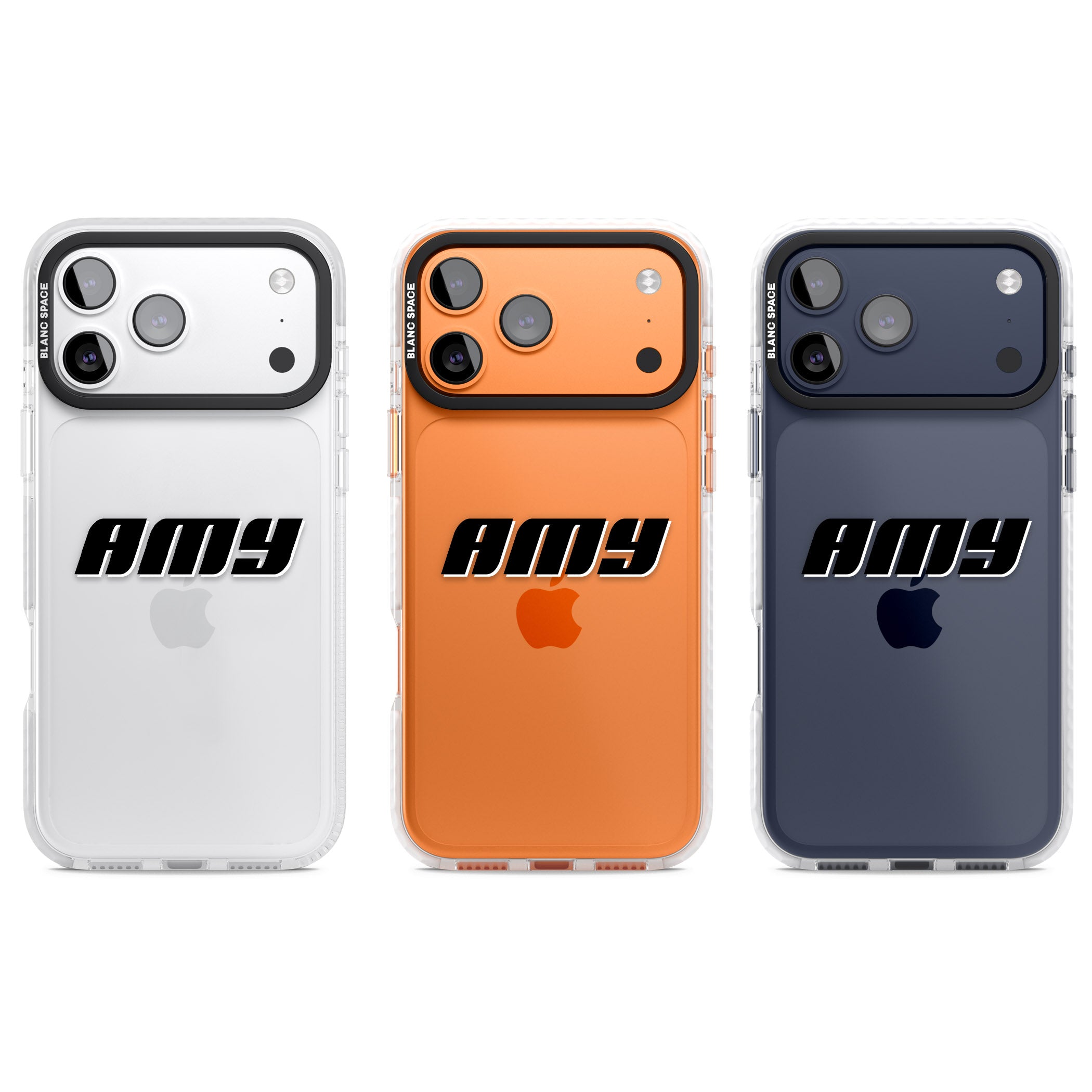 Personalised Bold Name iPhone 17 Pro Impact Clear Phone Case APT Impact Protection