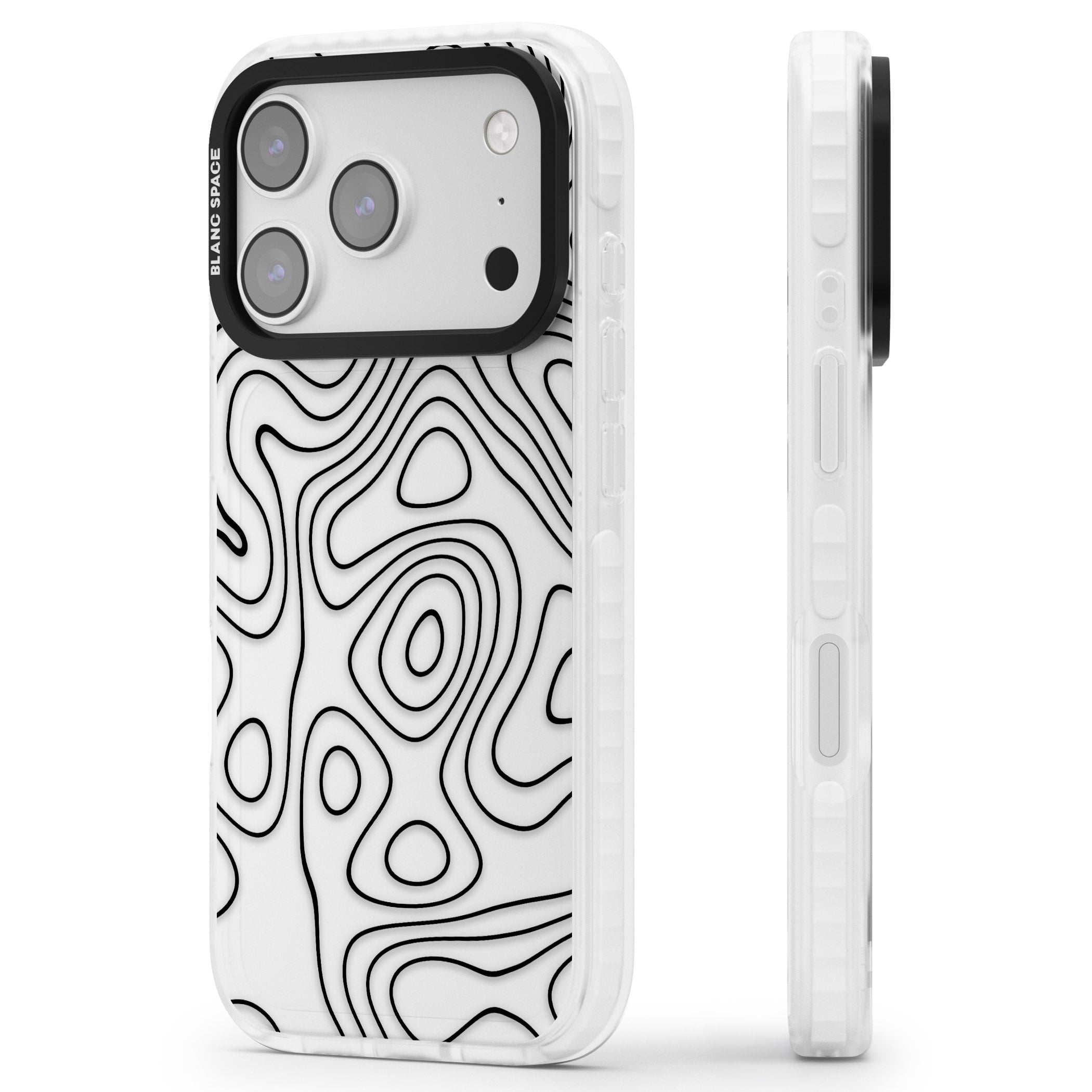 Damascus Steel iPhone 17 Pro Max Impact Clear Phone Case Side Profile