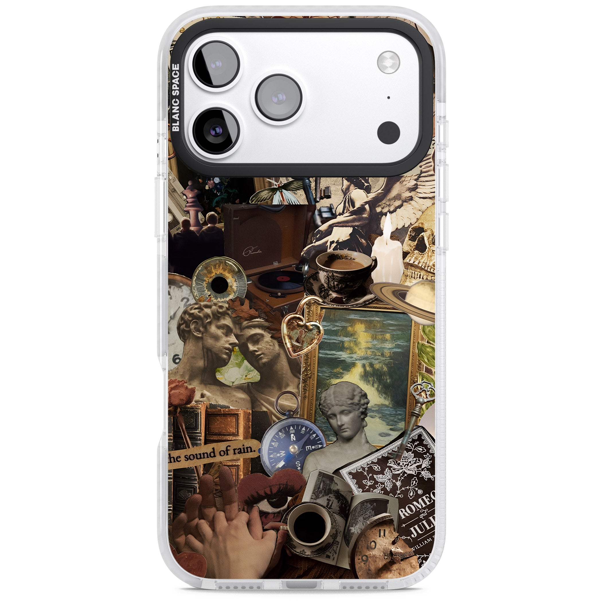 Vintage Academia Collage iPhone 17 Pro Impact Clear Phone Case