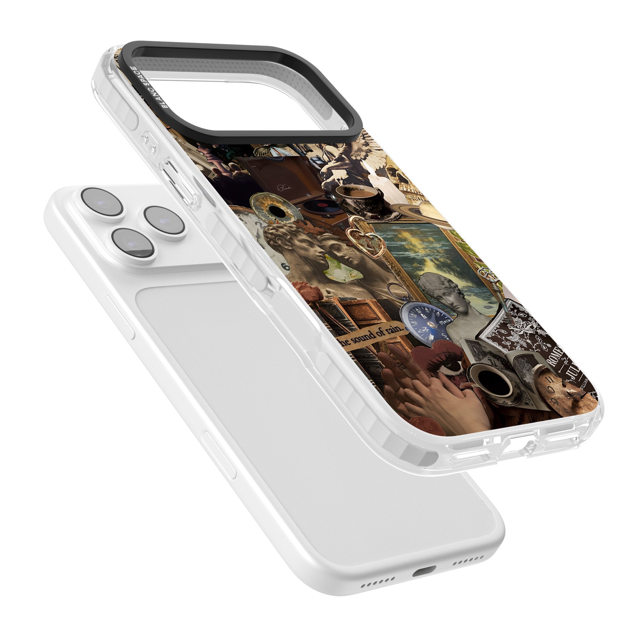 Vintage Academia Collage iPhone 17 Pro Max Impact Clear Phone Case Colours