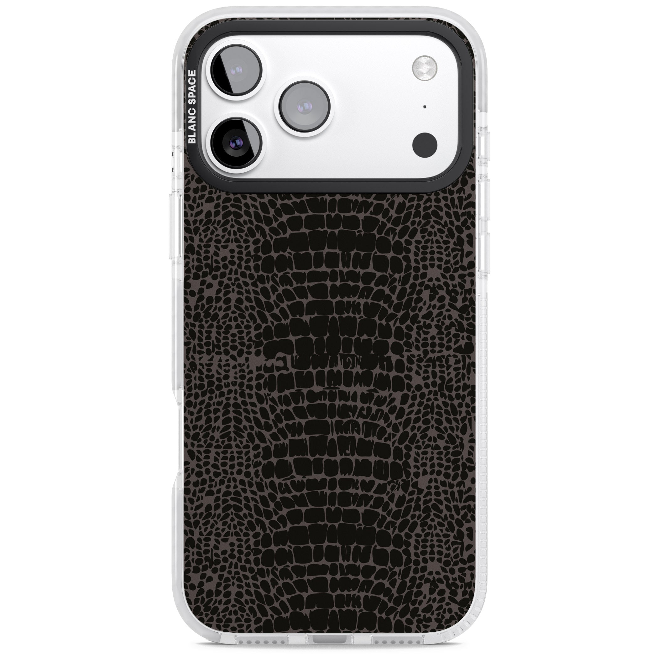 Dark Animal Print Snake Skin iPhone 17 Pro Max Impact Clear Phone Case