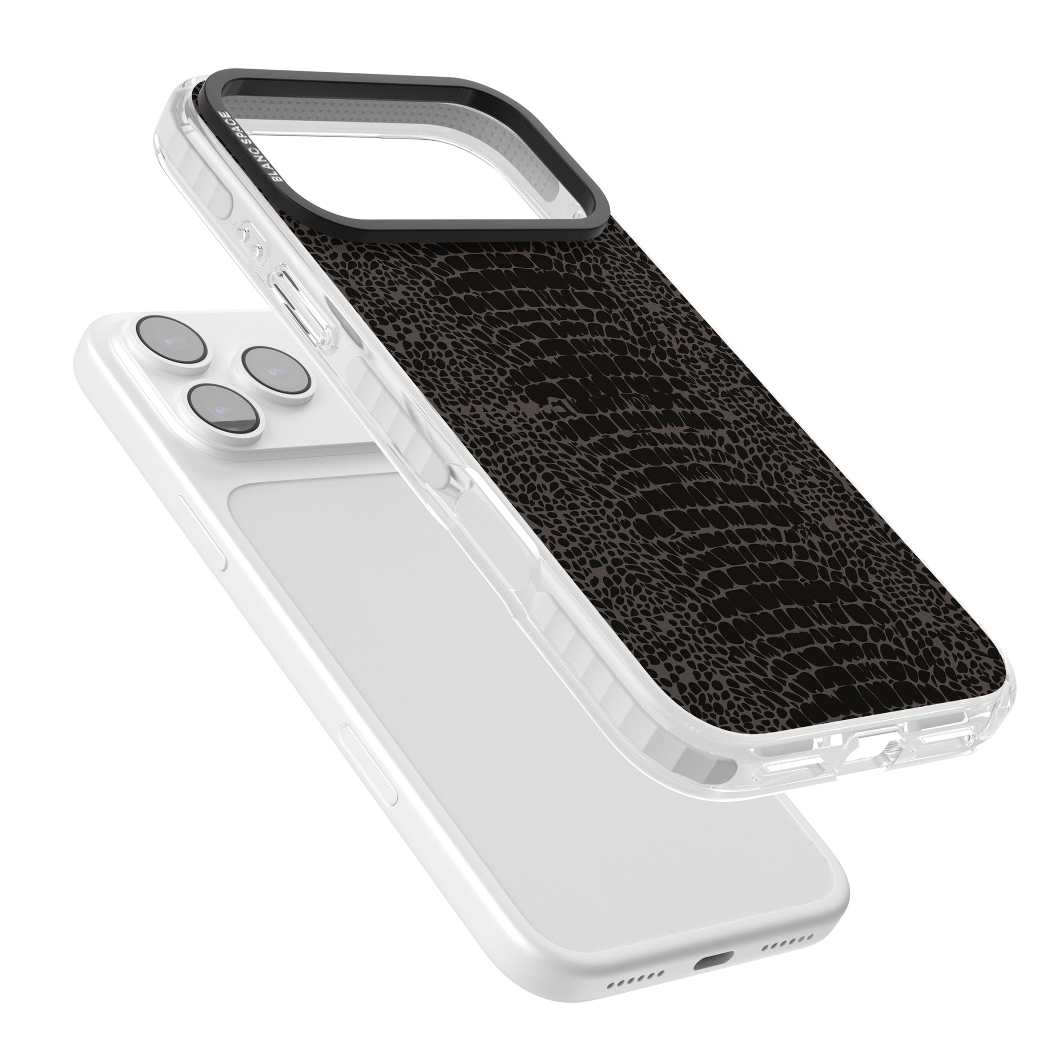Dark Animal Print Snake Skin iPhone 17 Pro Max Impact Clear Phone Case Colours