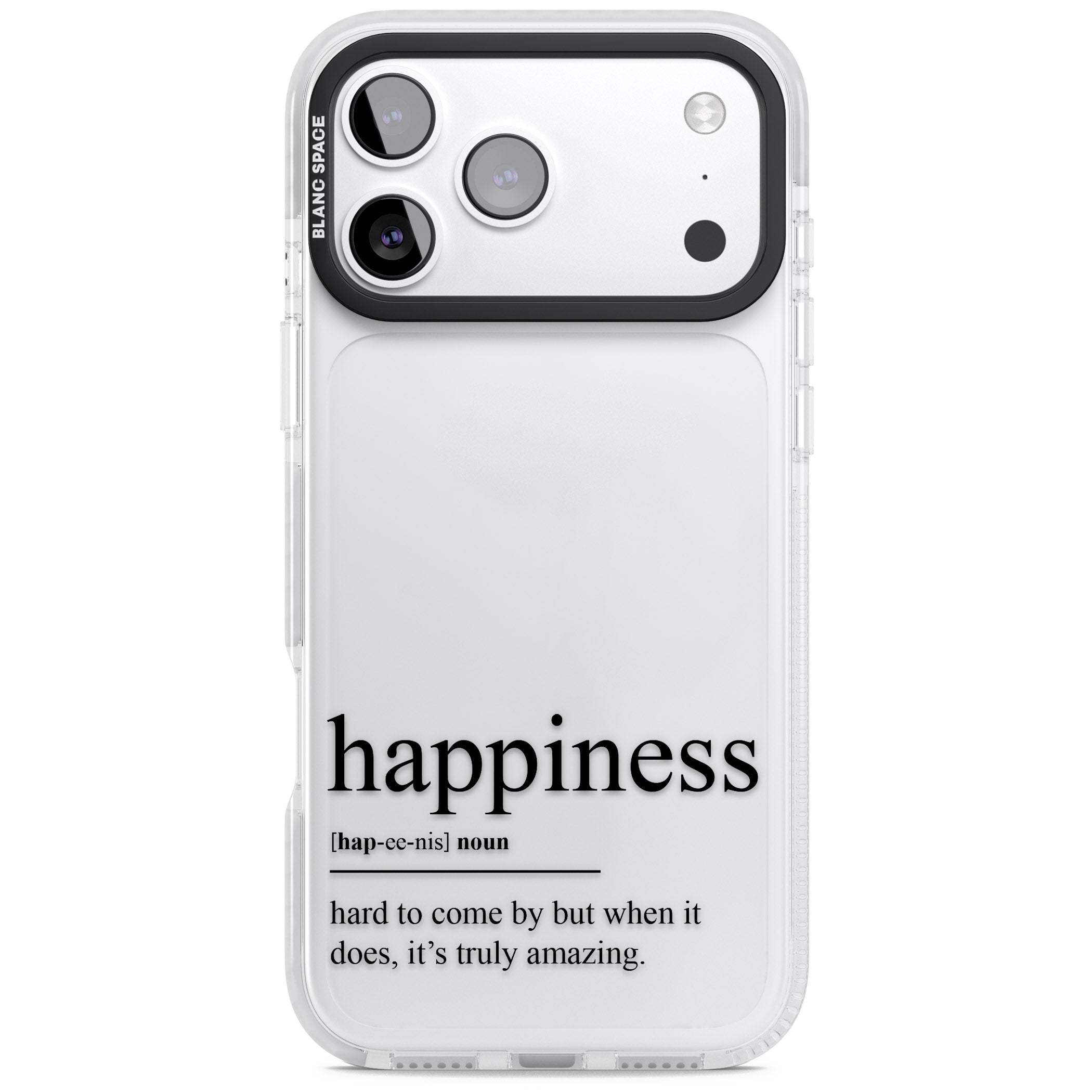 Happiness iPhone 17 Pro Impact Clear Phone Case