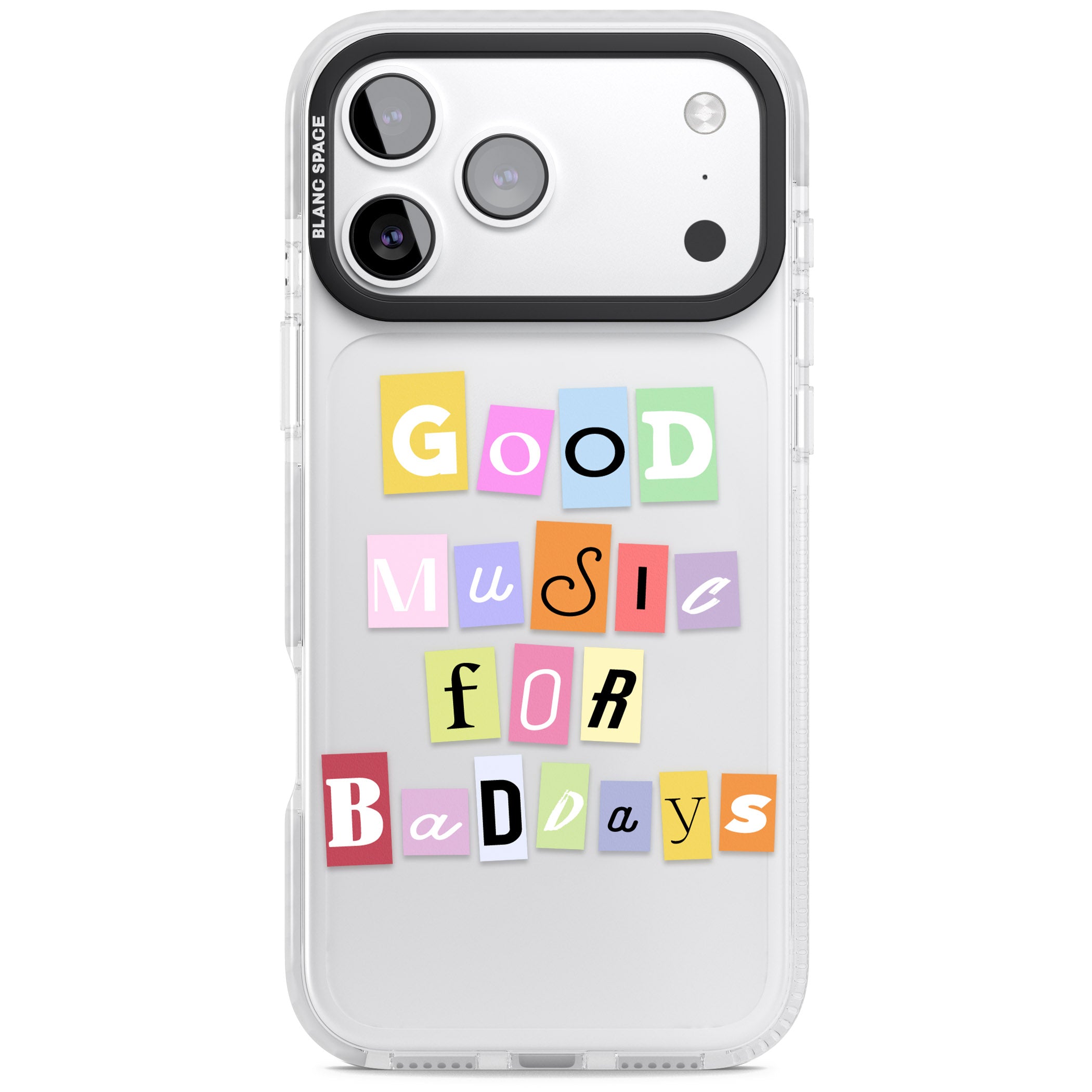 Good Music For Bad Days iPhone 17 Pro Max Impact Clear Phone Case
