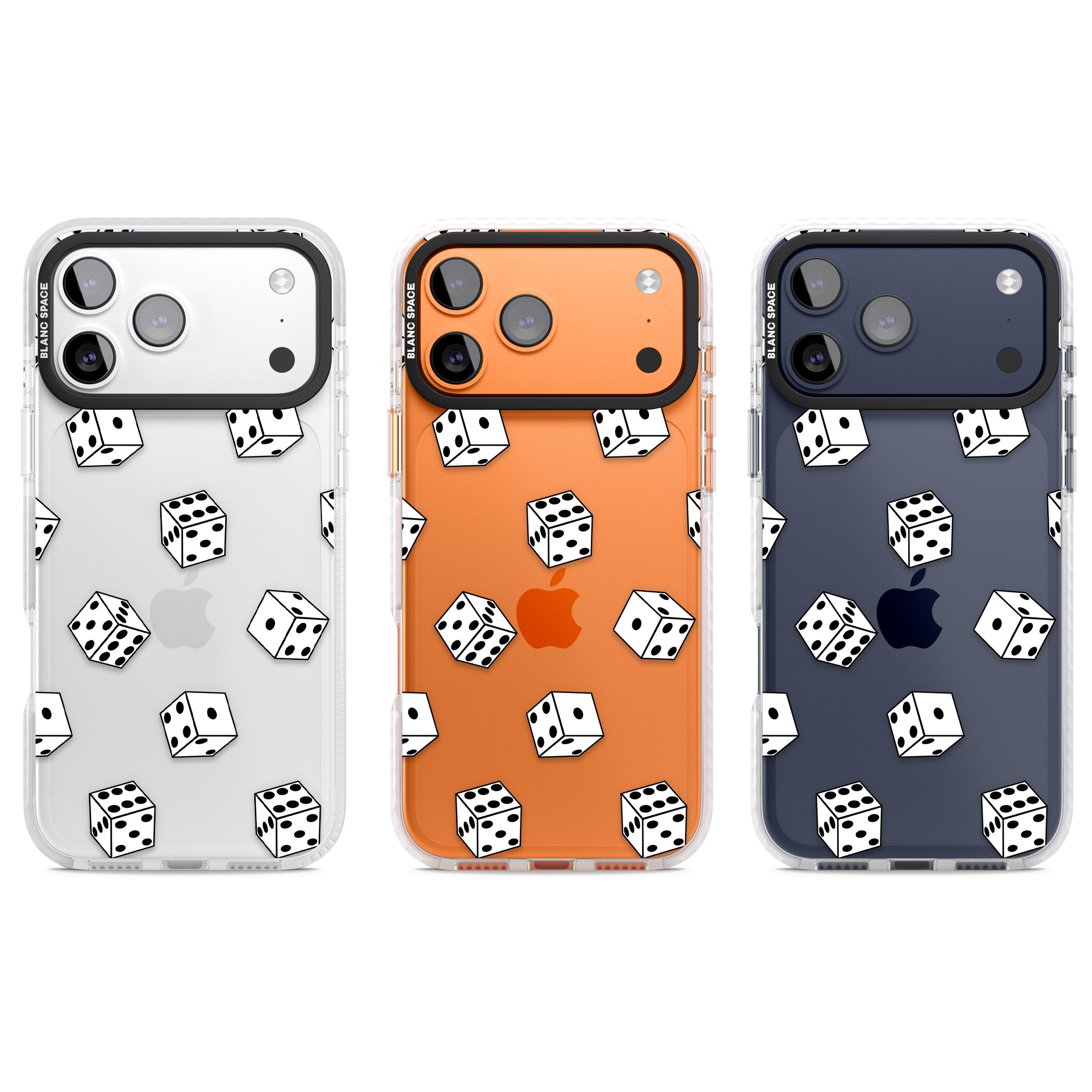 Clear Dice Pattern iPhone 17 Pro Impact Clear Phone Case APT Impact Protection