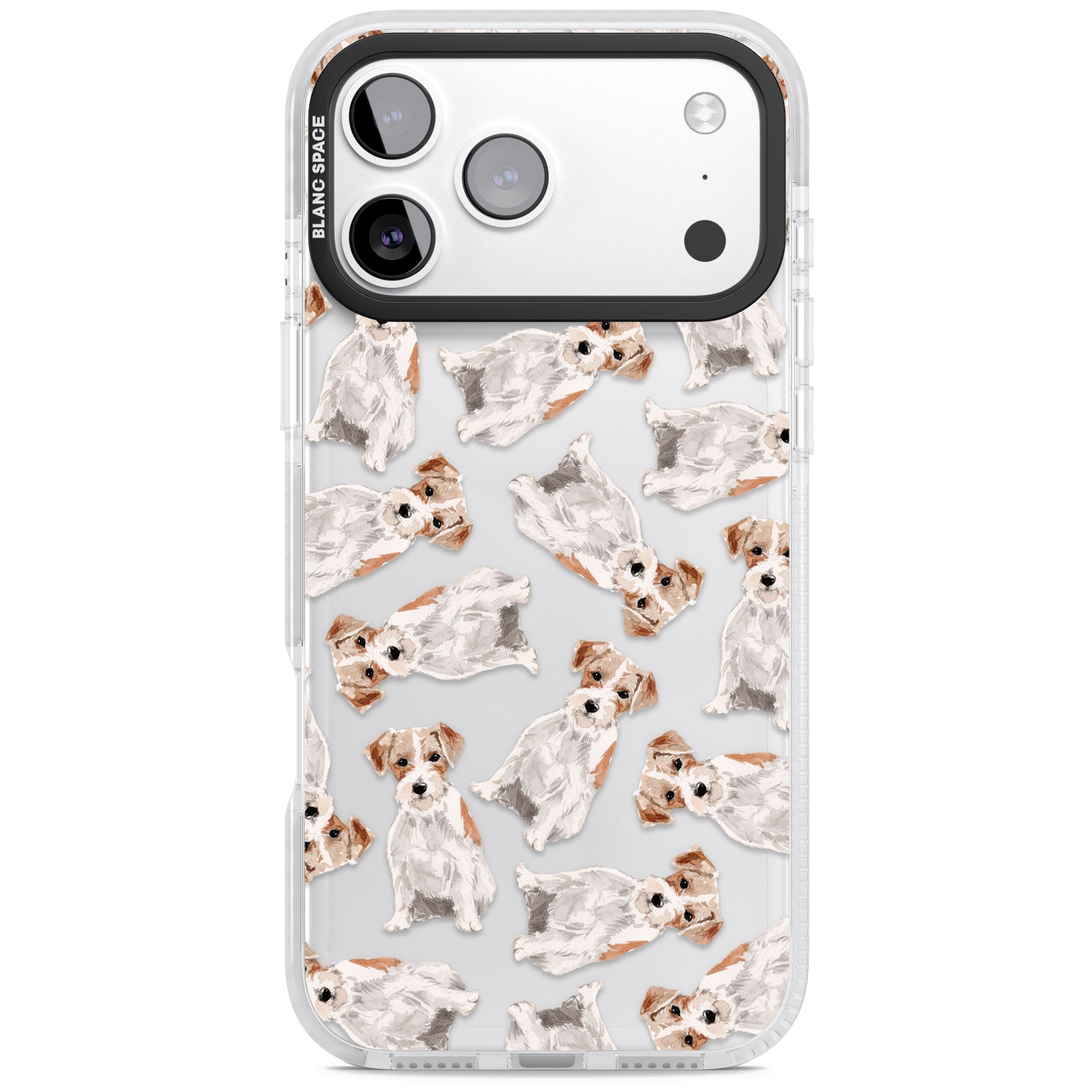 Whimsical Wirehaired Jack Russell iPhone 17 Pro Max Impact Clear Phone Case