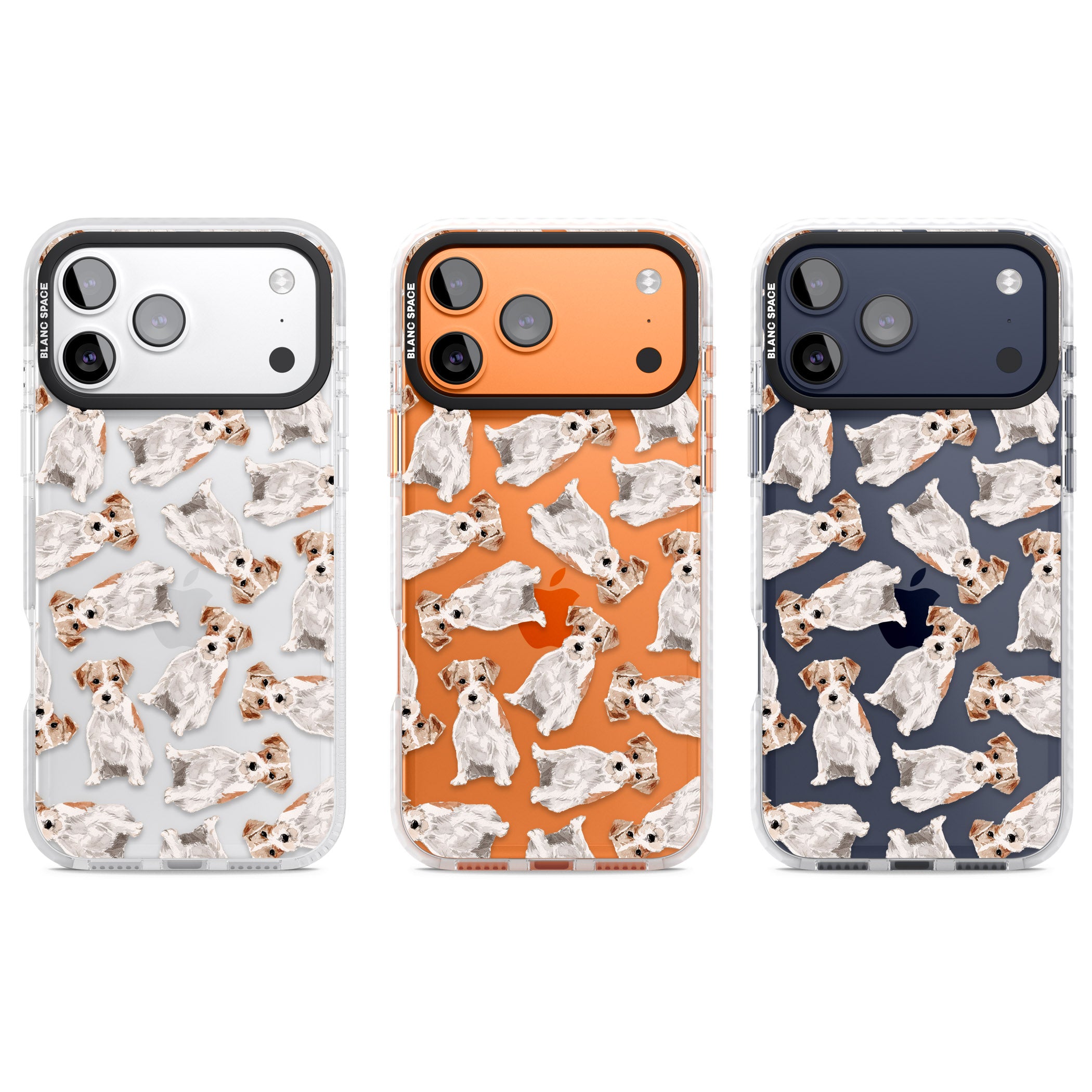 Whimsical Wirehaired Jack Russell iPhone 17 Pro Impact Clear Phone Case APT Impact Protection
