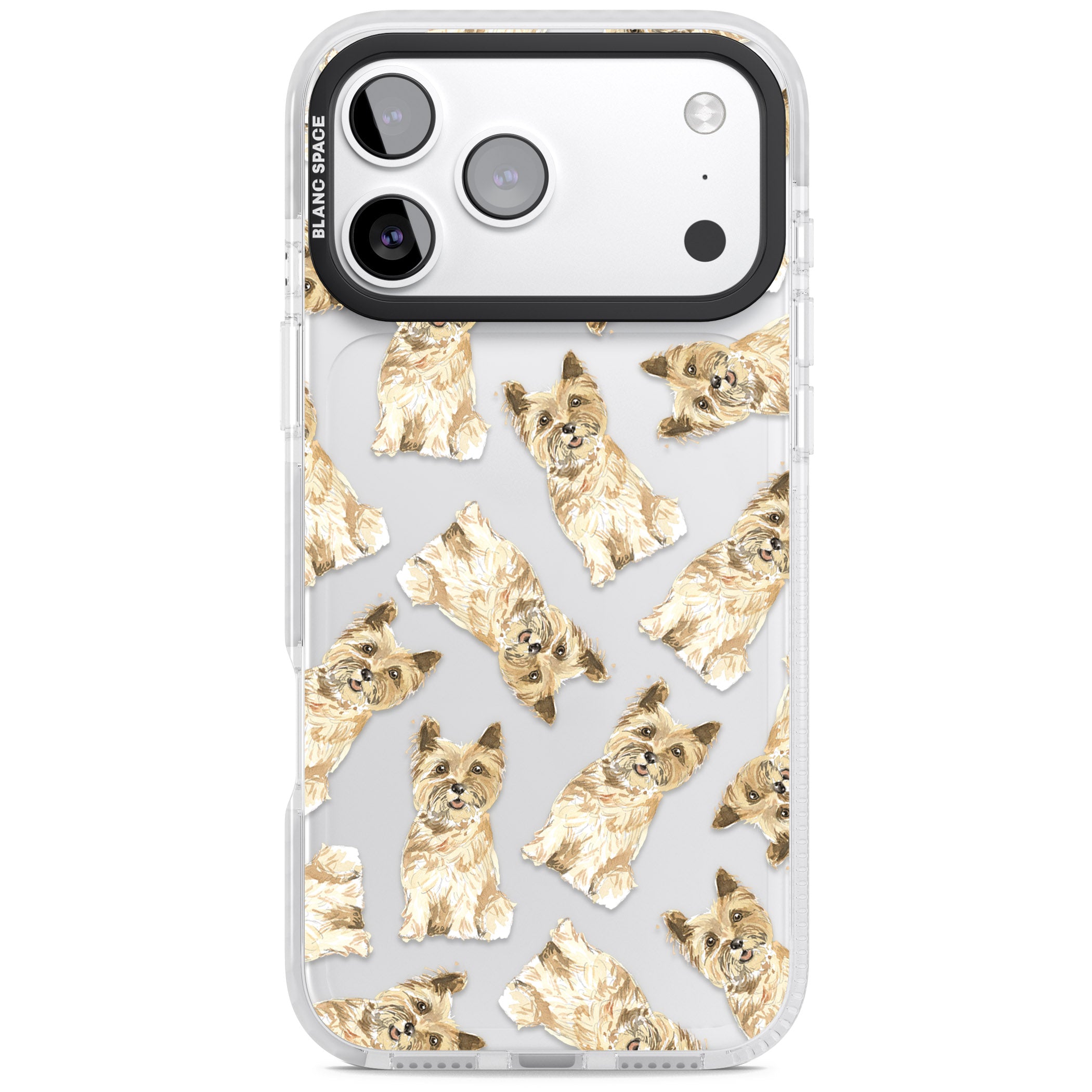 Cairn Terrier Watercolor iPhone 17 Pro Max Impact Clear Phone Case