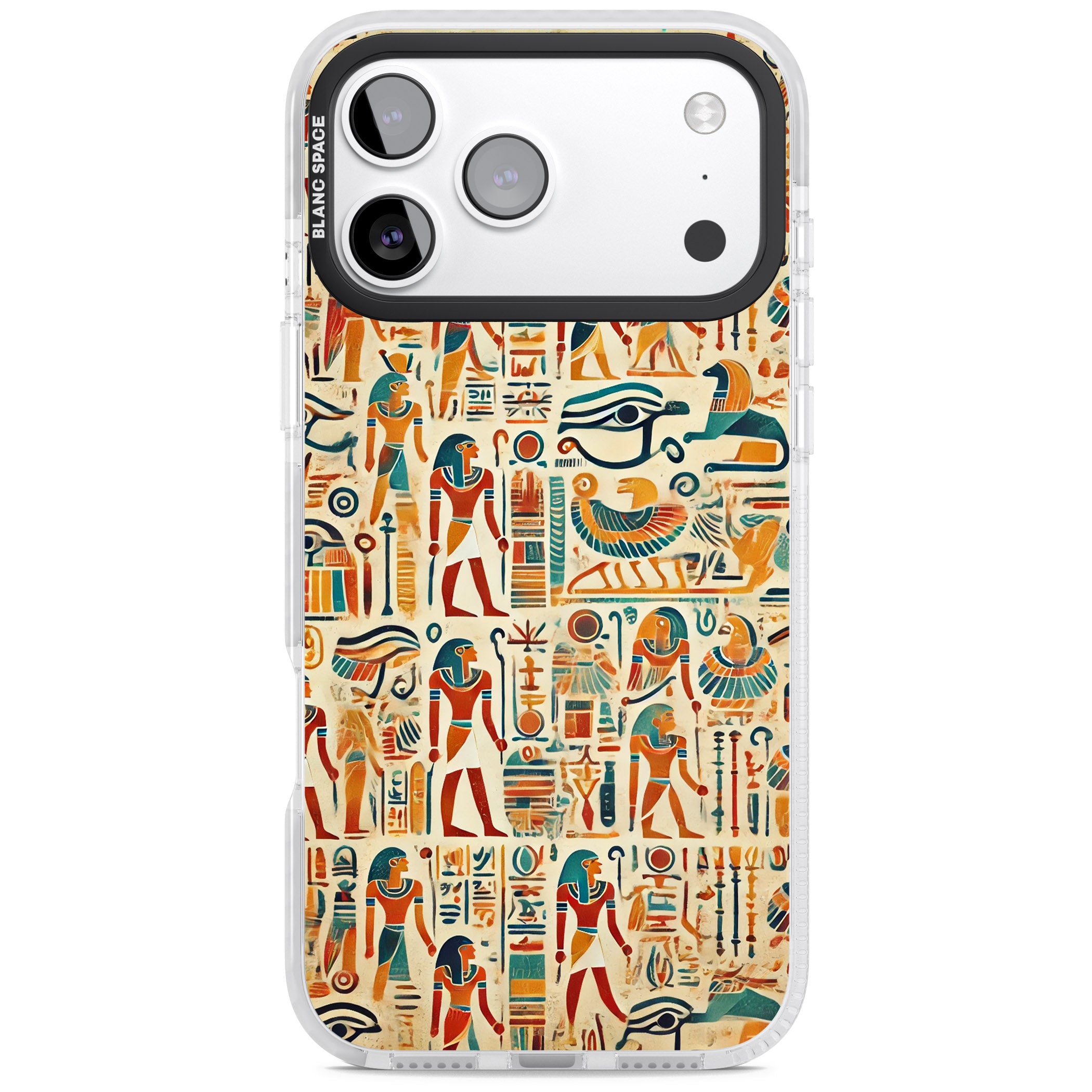 Egyptian Heiroglyphics iPhone 17 Pro Impact Clear Phone Case
