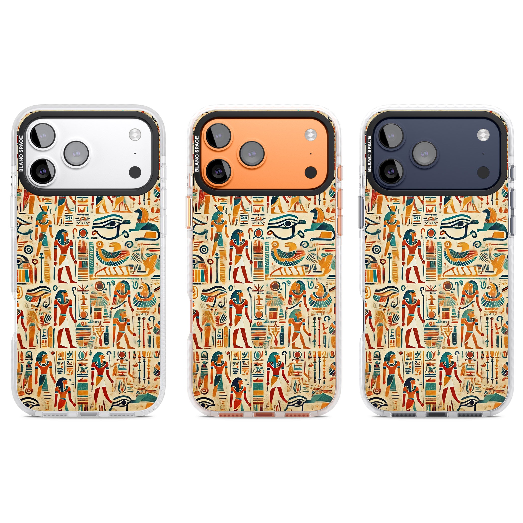 Egyptian Heiroglyphics iPhone 17 Pro Impact Clear Phone Case APT Impact Protection