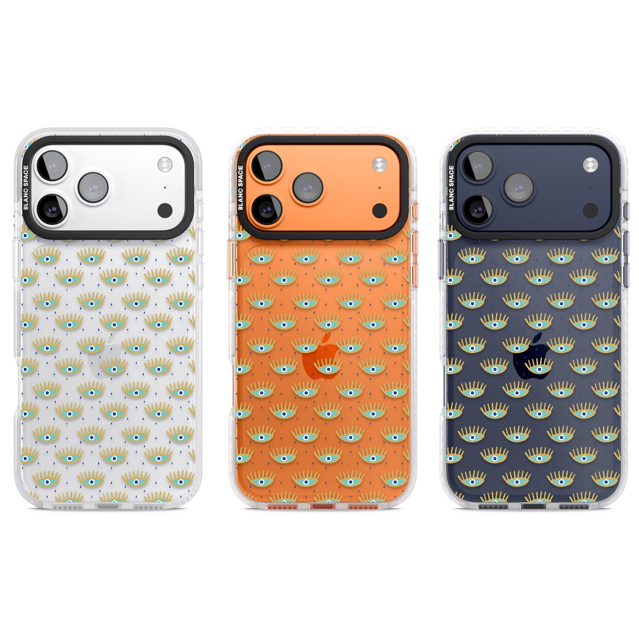 Crying Eyes Pattern iPhone 17 Pro Impact Clear Phone Case APT Impact Protection