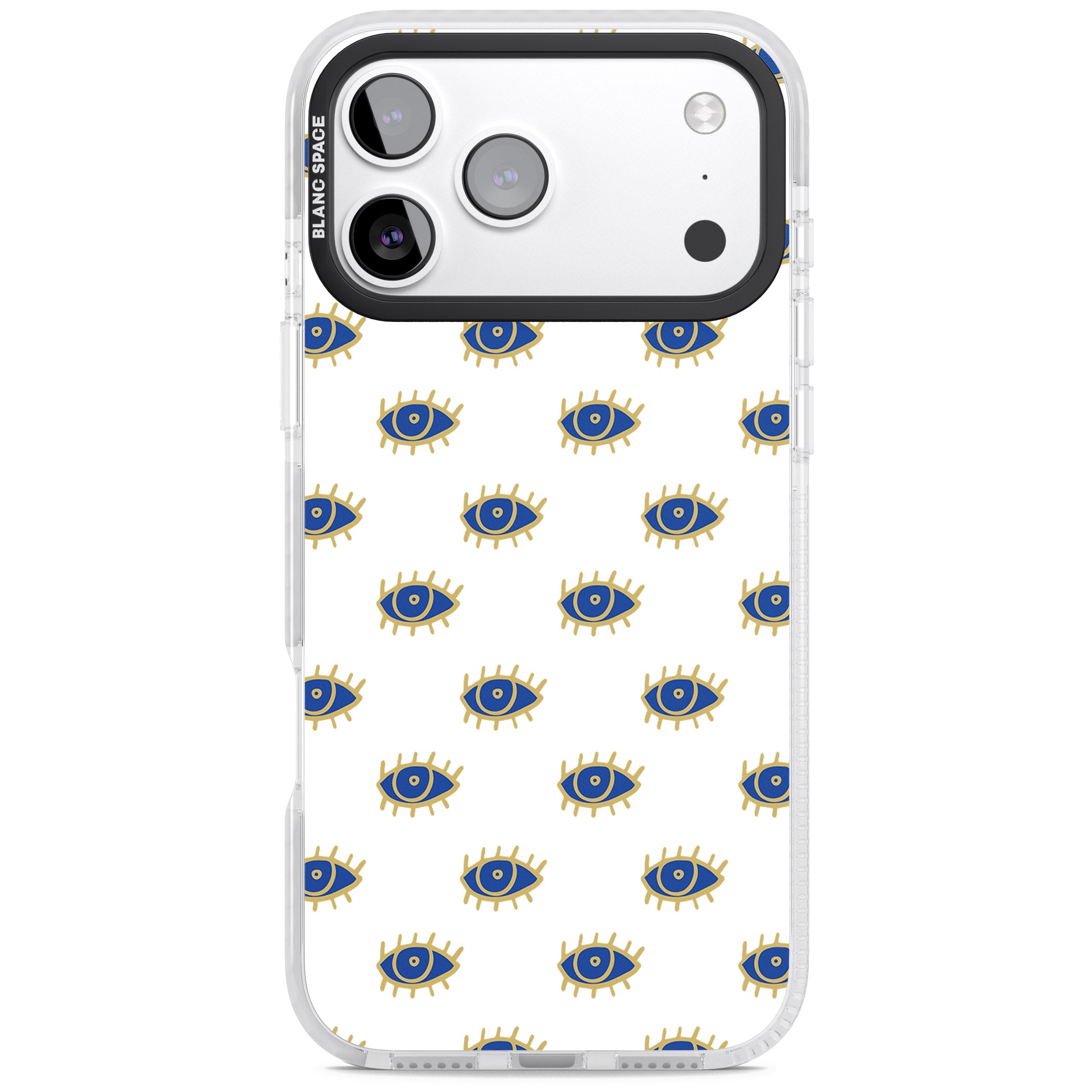 Gold Eye Pattern iPhone 17 Pro Impact Clear Phone Case