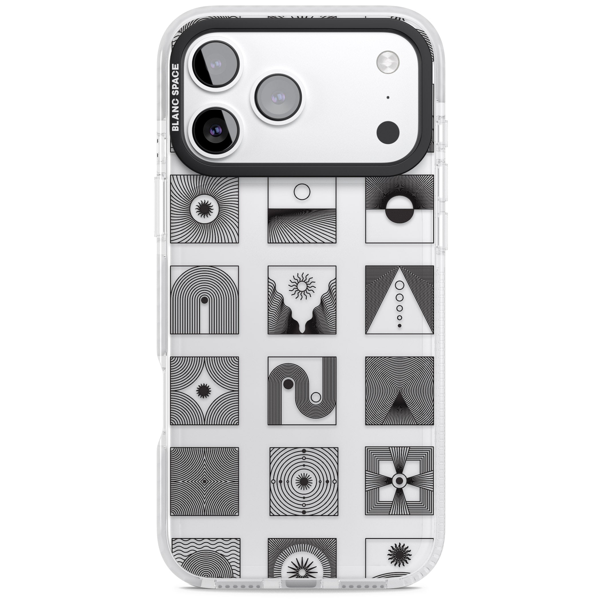 Abstract Geometric iPhone 17 Pro Max Impact Clear Phone Case