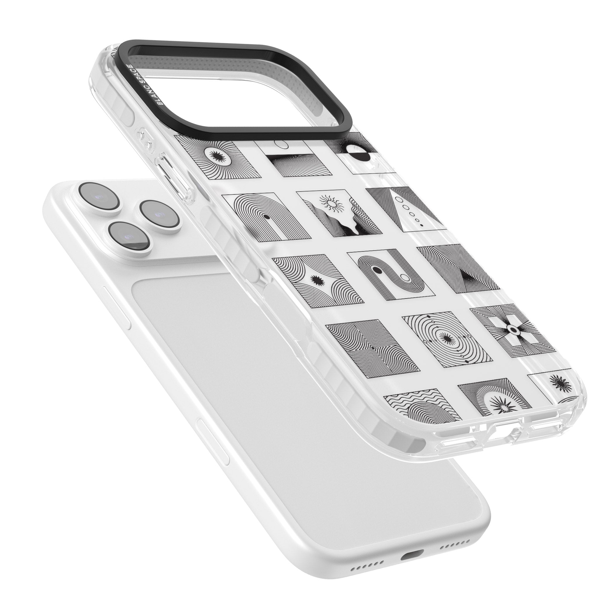 Abstract Geometric iPhone 17 Pro Max Impact Clear Phone Case Colours