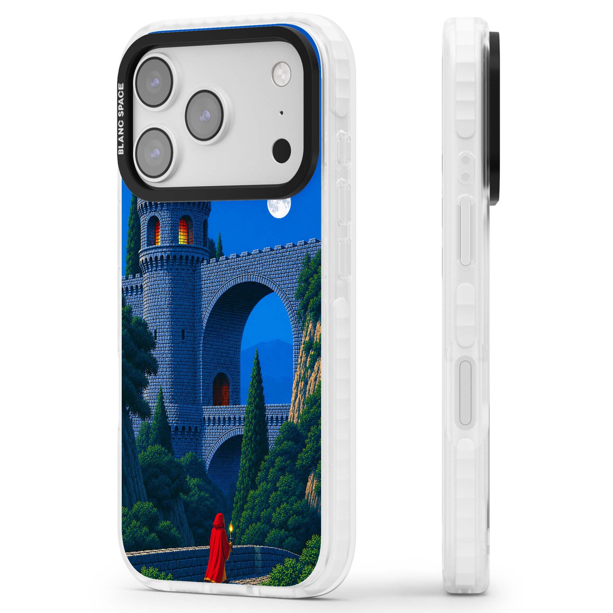 Castle Walls art iPhone case | Black Impact case for iPhone 17 Pro, iPhone 17 Pro Max
