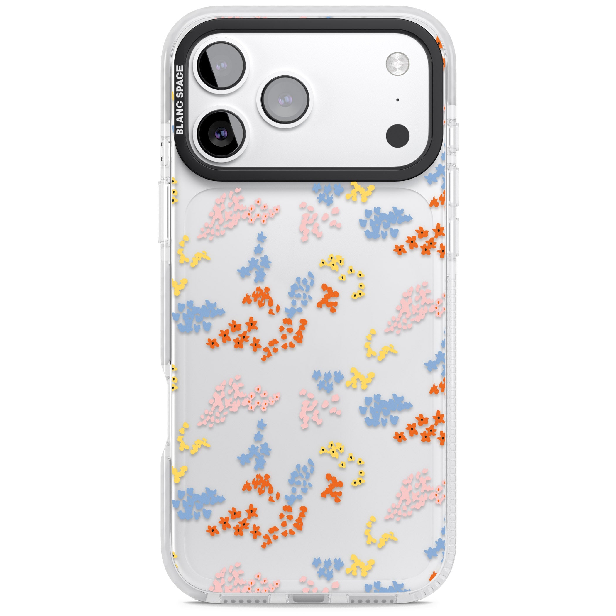 Floral Confetti: Transparent Delight iPhone 17 Pro Max Impact Clear Phone Case