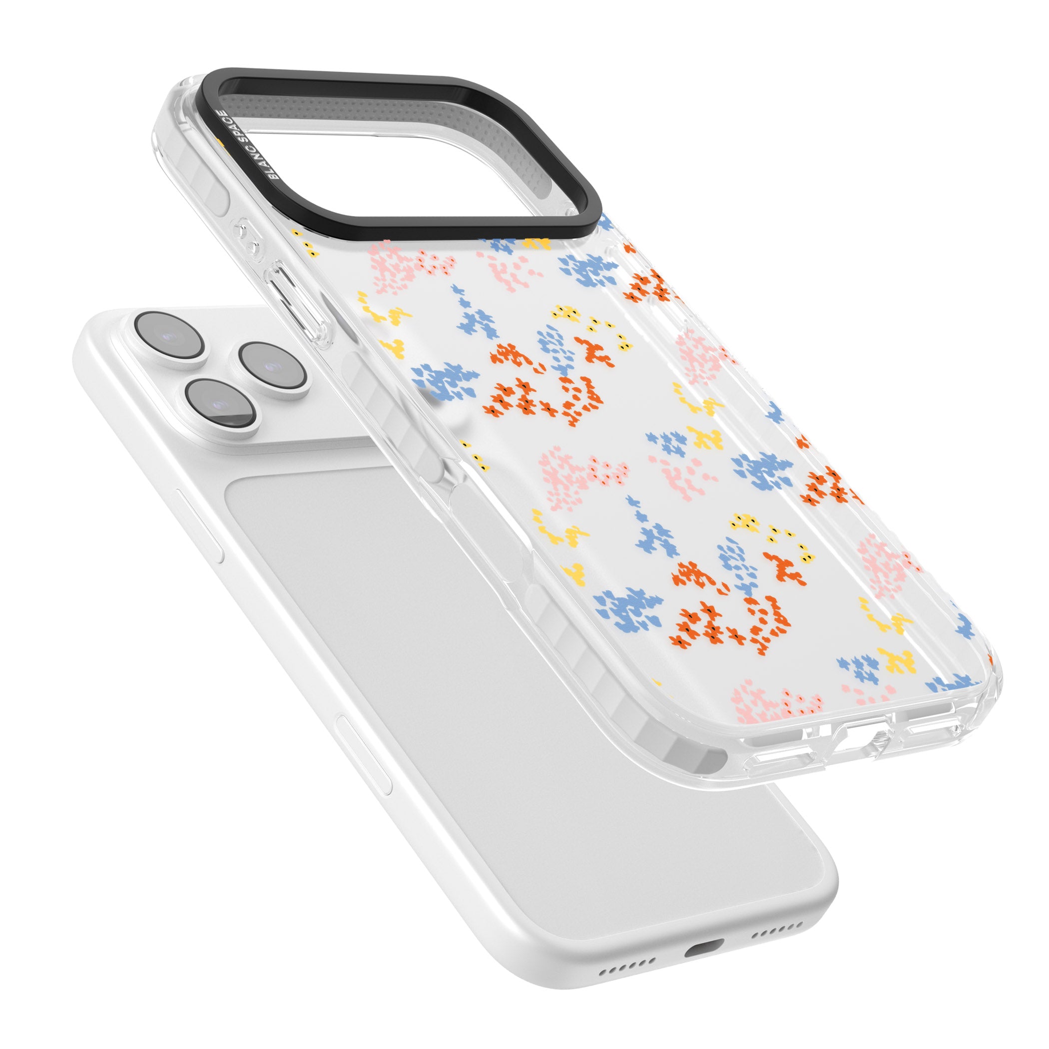 Floral Confetti: Transparent Delight iPhone 17 Pro Max Impact Clear Phone Case Colours